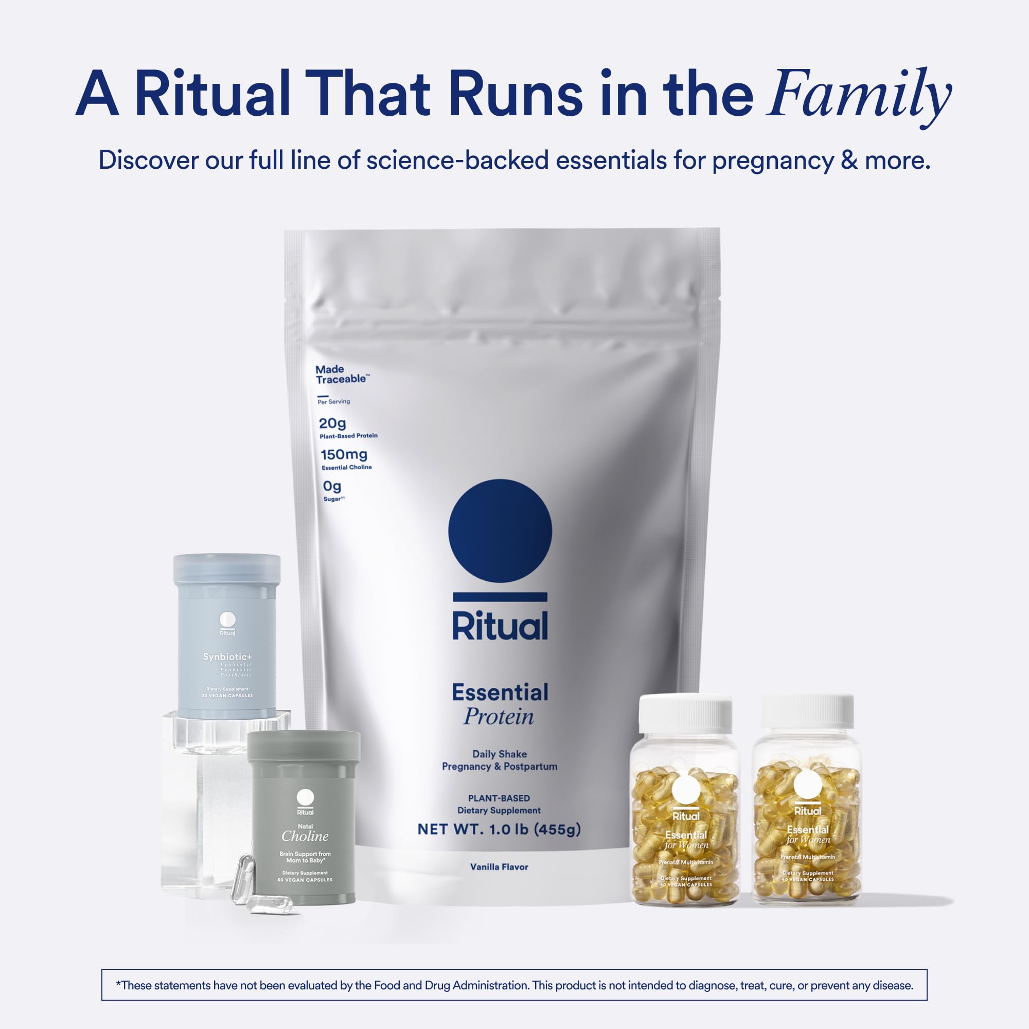 Ritual Prenatal Multivitamin and Gut Duo Supplements with Prenatal Vitamins and Synbiotic+