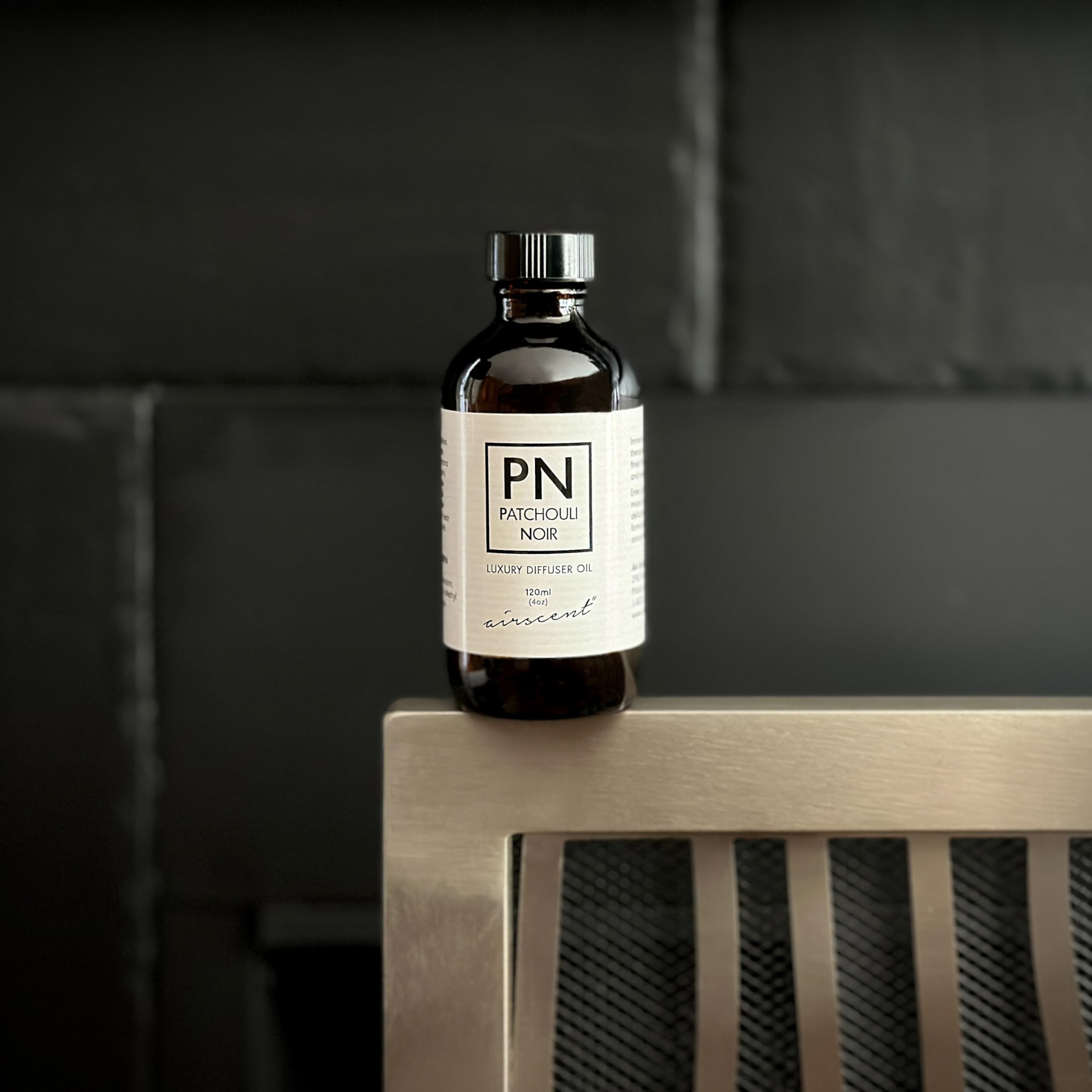 Patchouli Noir Diﬀuser Oil - Air-Scent Aroma and Essential Oil Blend - 120 Milliliter (4 ﬂ oz) Bottle