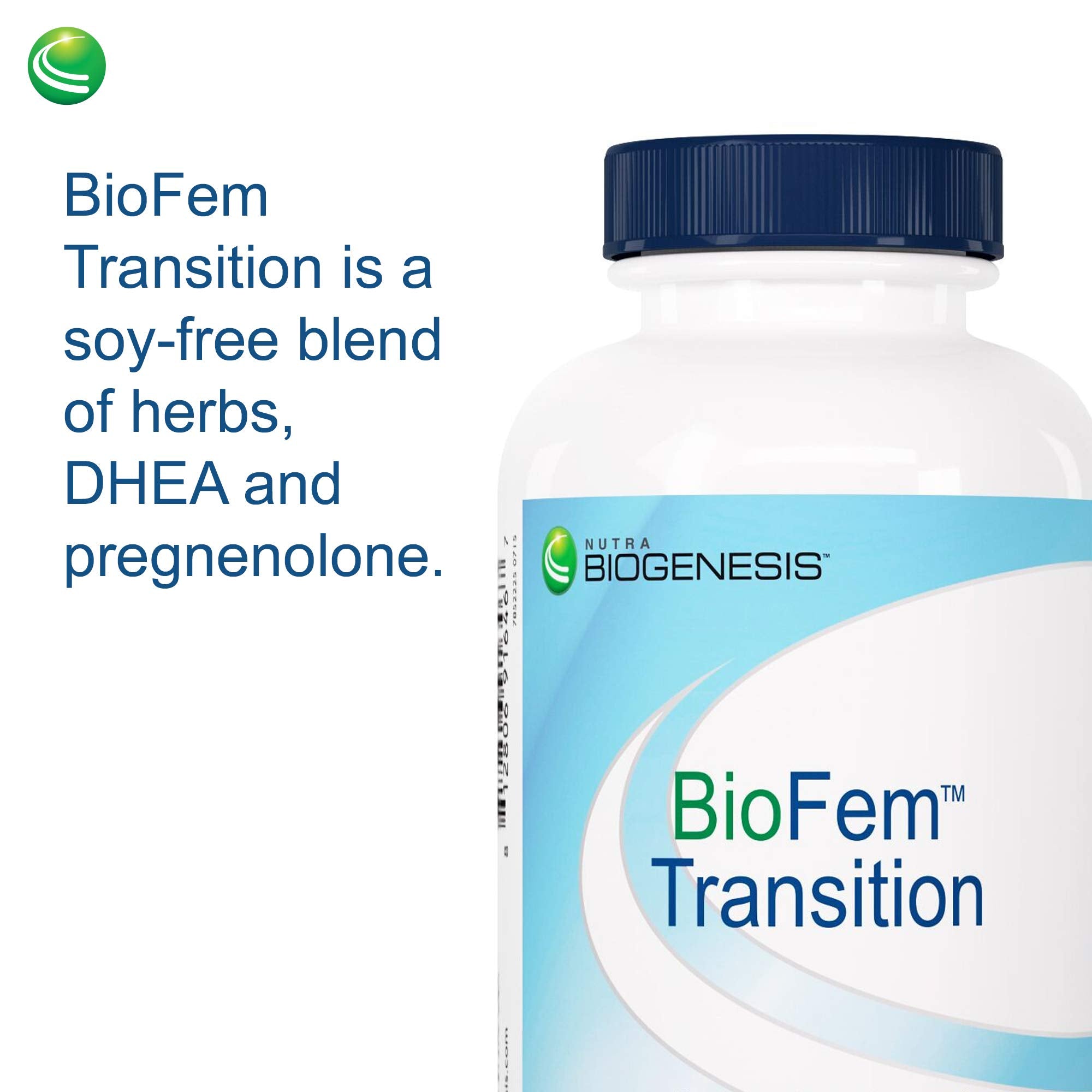 Nutra BioGenesis - BioFem Transition - DHEA, Pregnenolone, Wild Yam, and Dong Quai for Menopause