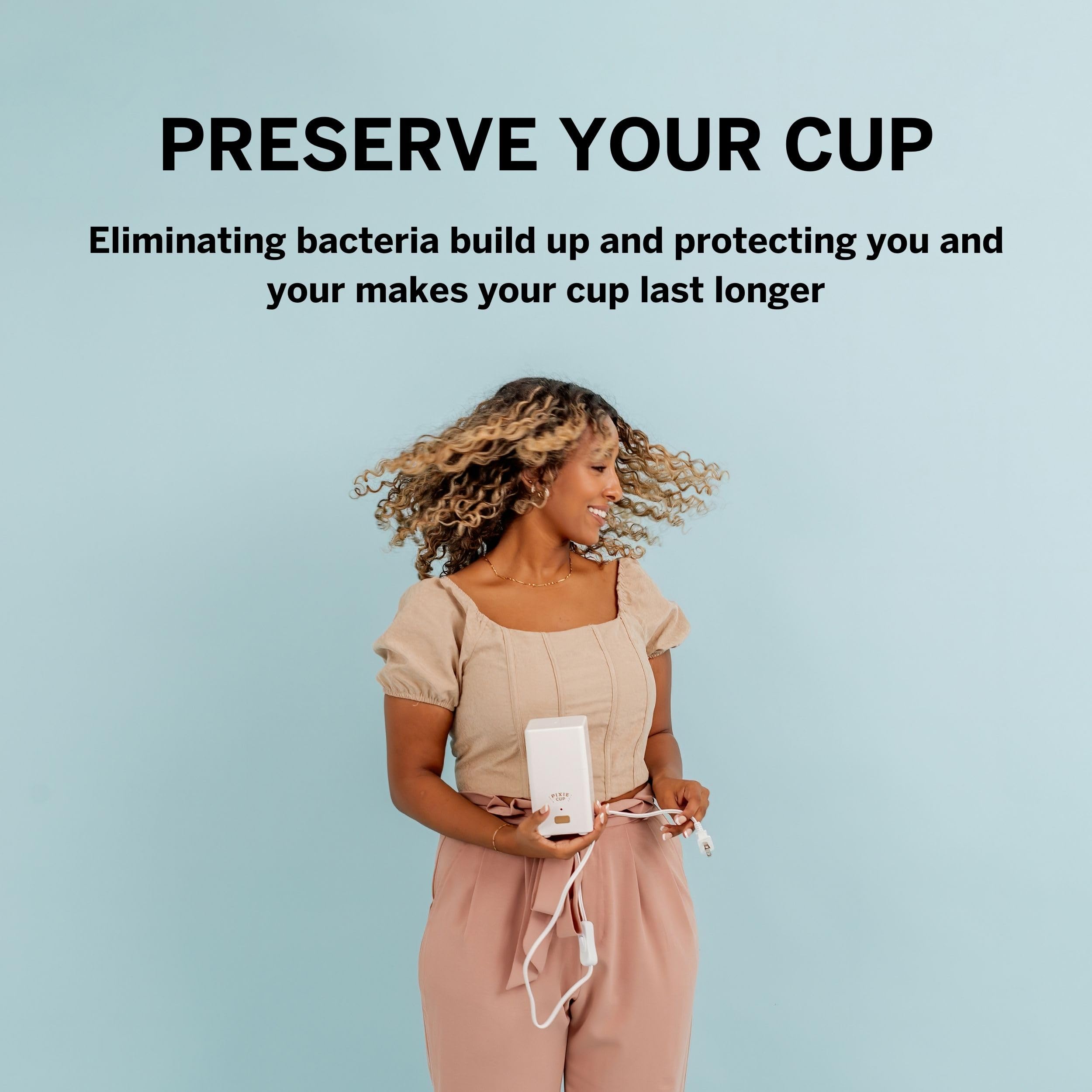 Pixie Menstrual Cup Steamer Sterilizer with A Small Period Cup - Ranked 1 for Most Comfortable Reusable