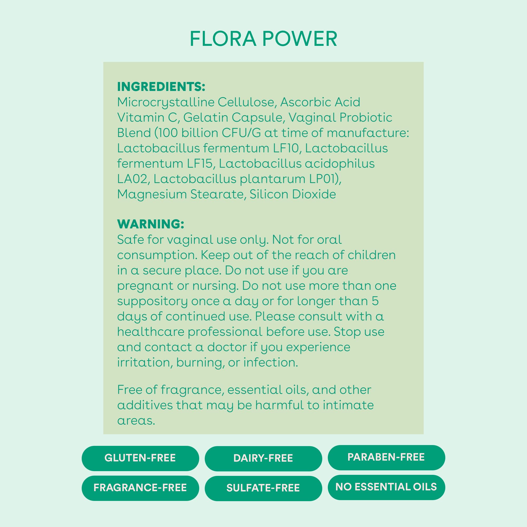 Love Wellness Flora Power & Good Girl Probiotics | Vaginal Suppositories & Prebiotics for Women