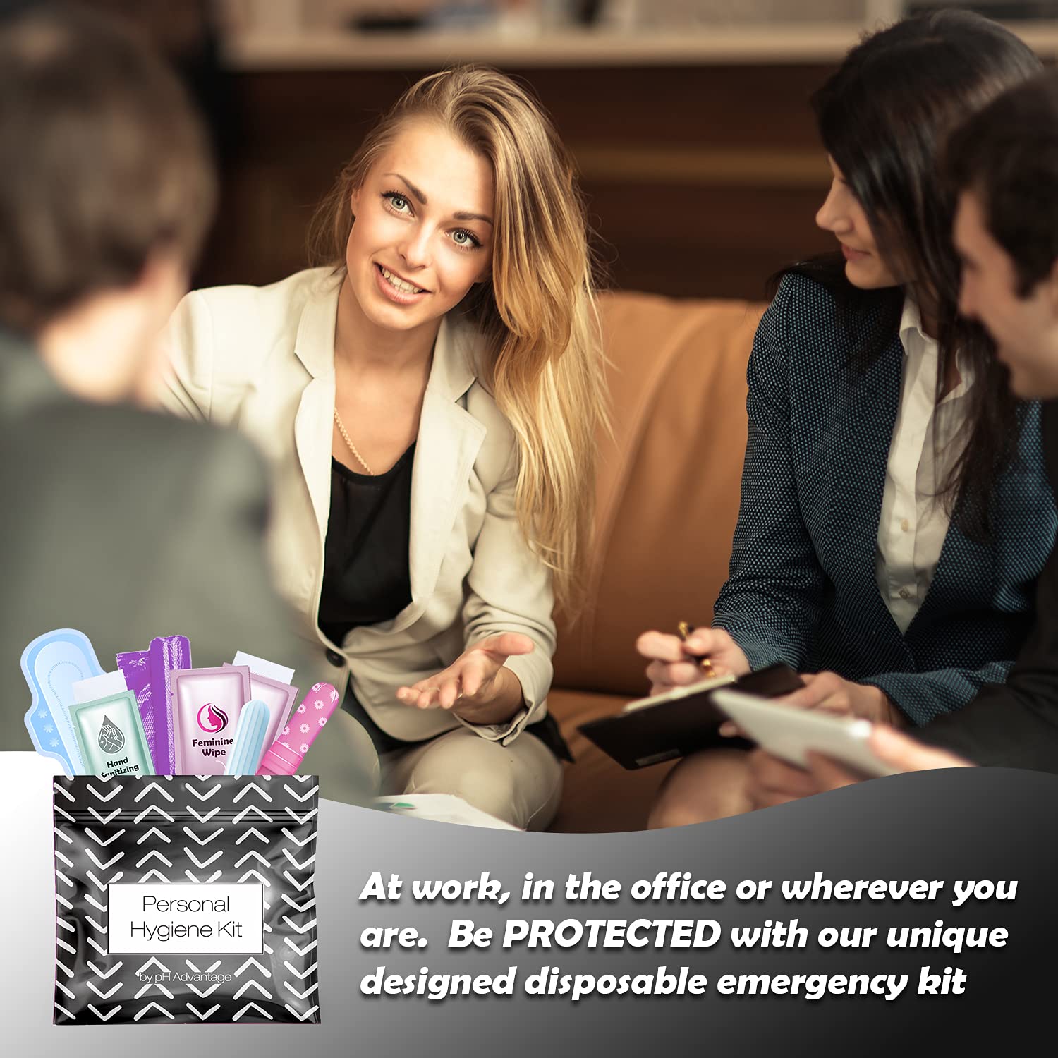 3 x Menstrual All-in-One Kits - Assorted Colors | Convenience on The Go | Single Period Kit Packs