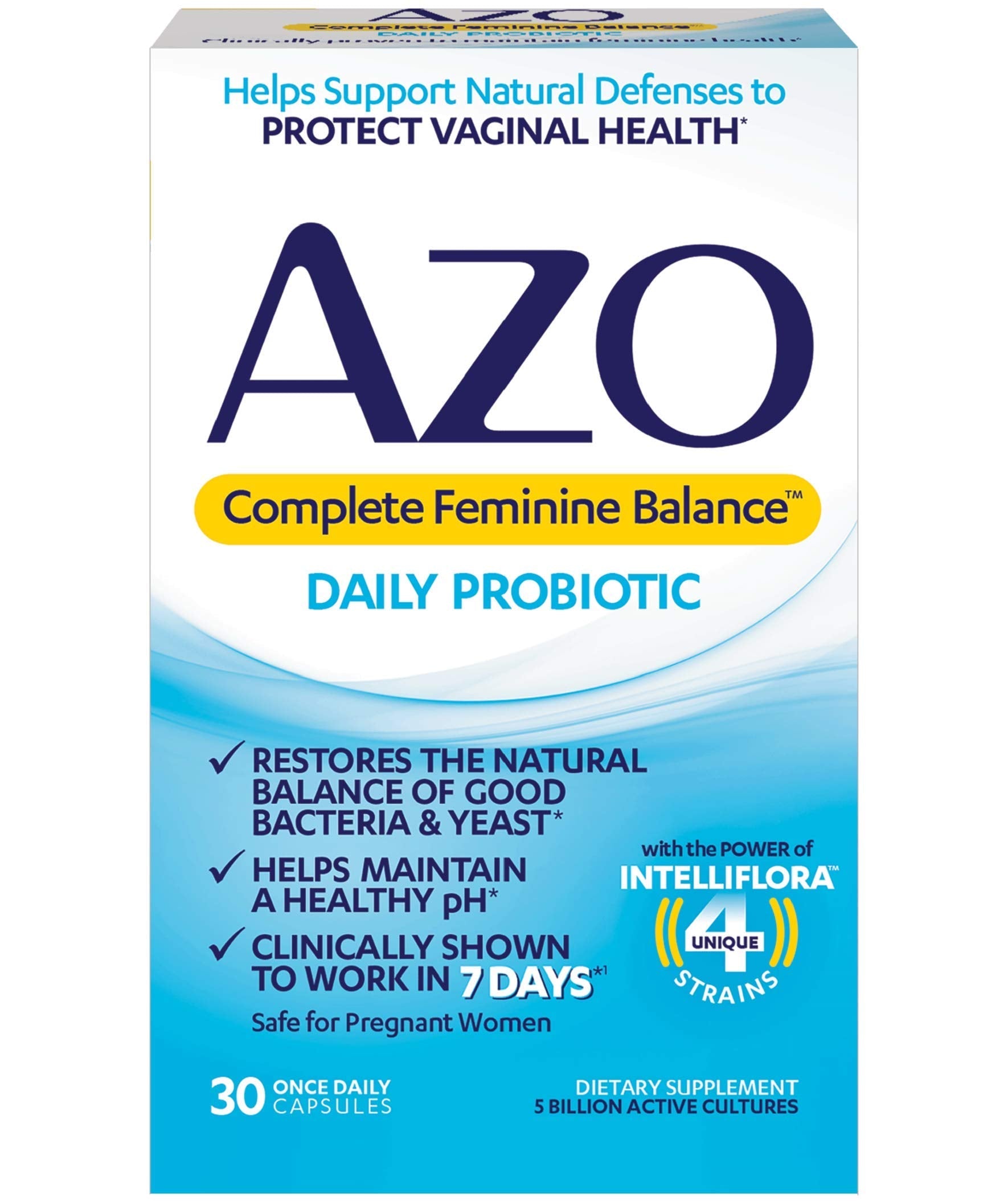 AZO Complete Feminine Balance Daily Probiotics for Women, Clinically Proven & D Mannose Urinary