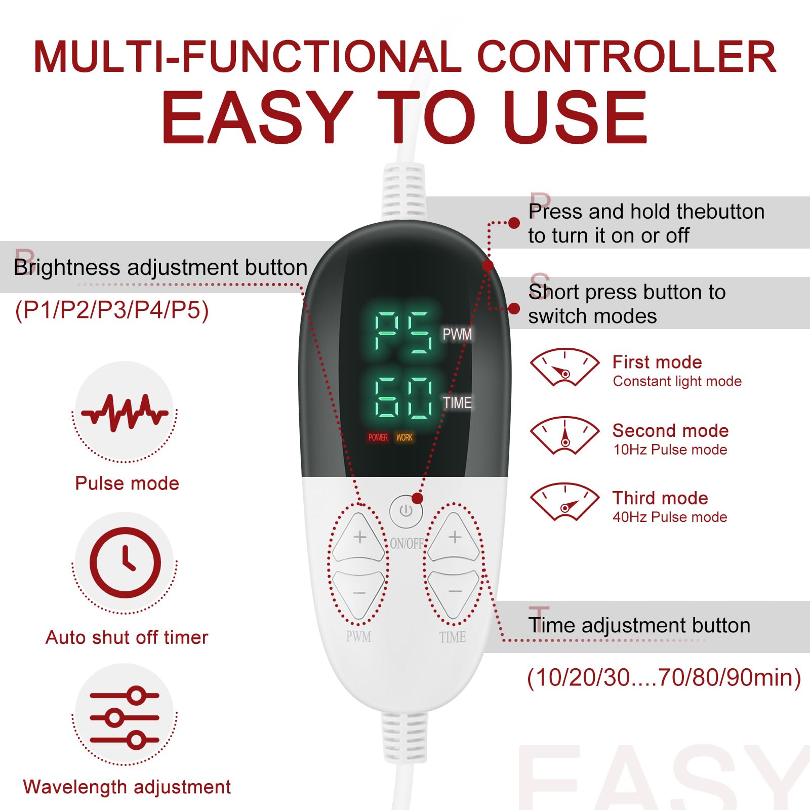 Red Light Therapy Pad 38 * 23.6 in - Red Light Therapy Body, 400 LEDs Using 660nm Red Light