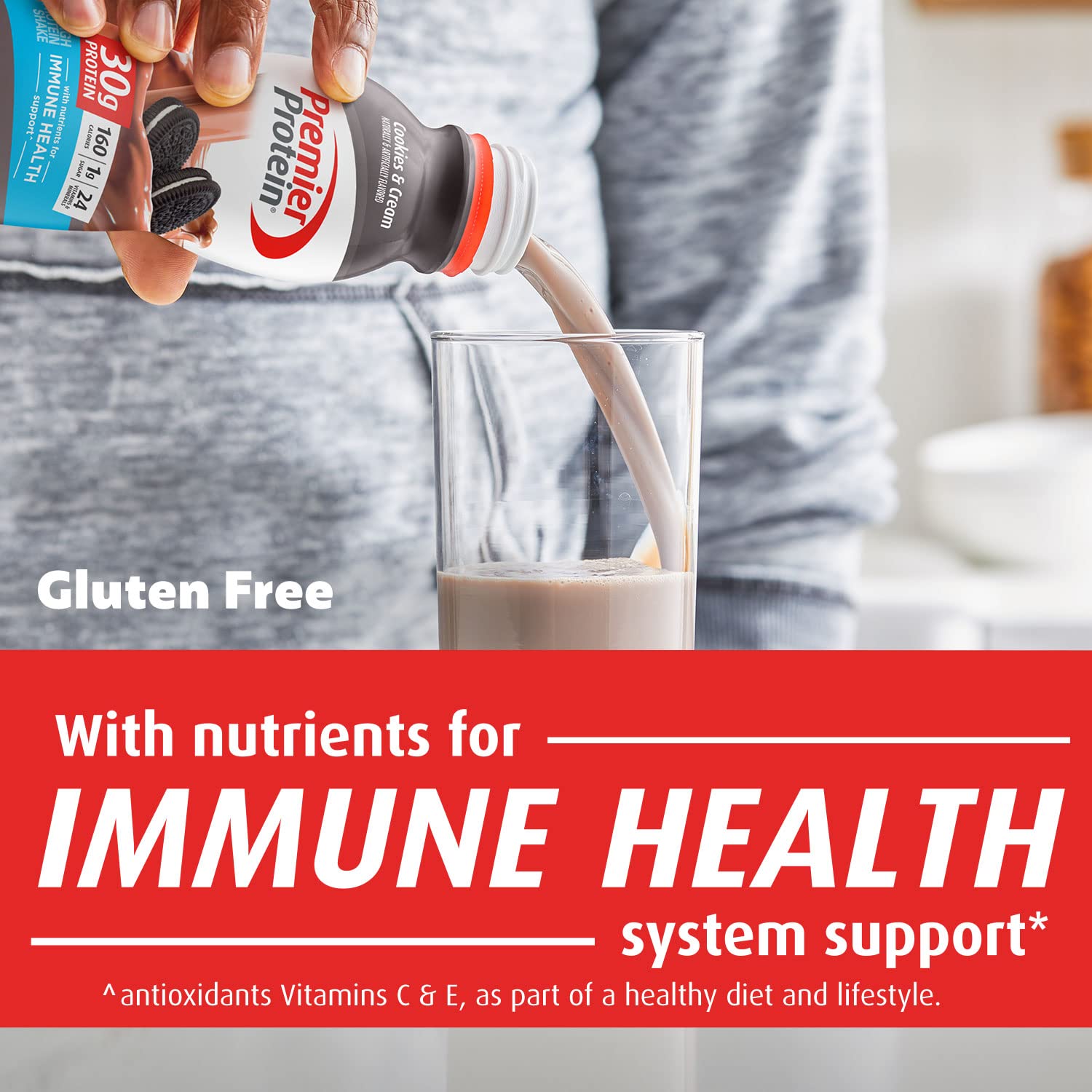 Premier Protein Shake, Cookies & Cream, 30g Protein, 1g Sugar, 24 Vitamins & Minerals