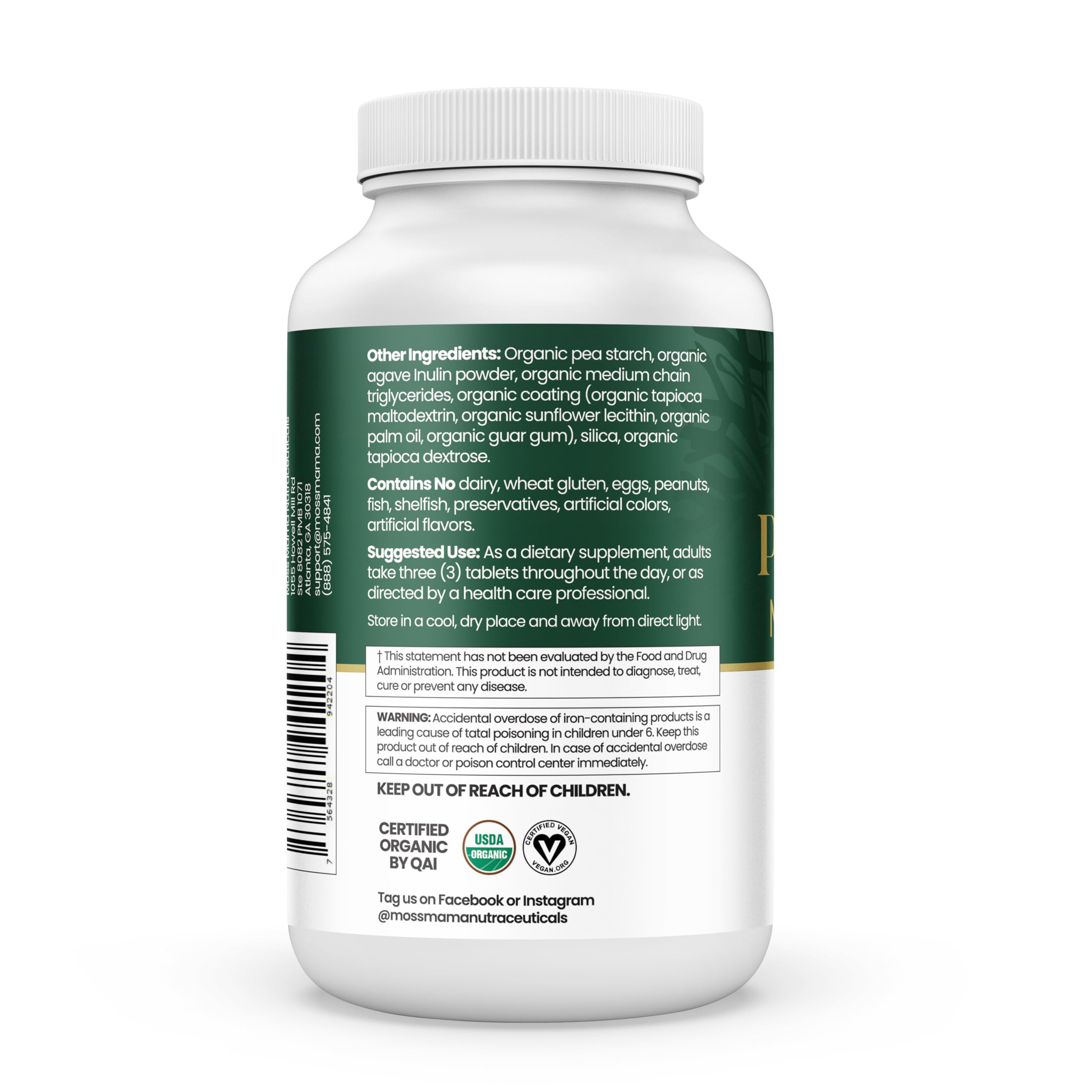 Moss Mama Nutraceuticals PreNatal Vitamin, for Pregnancy and Postpartum Multivitamin