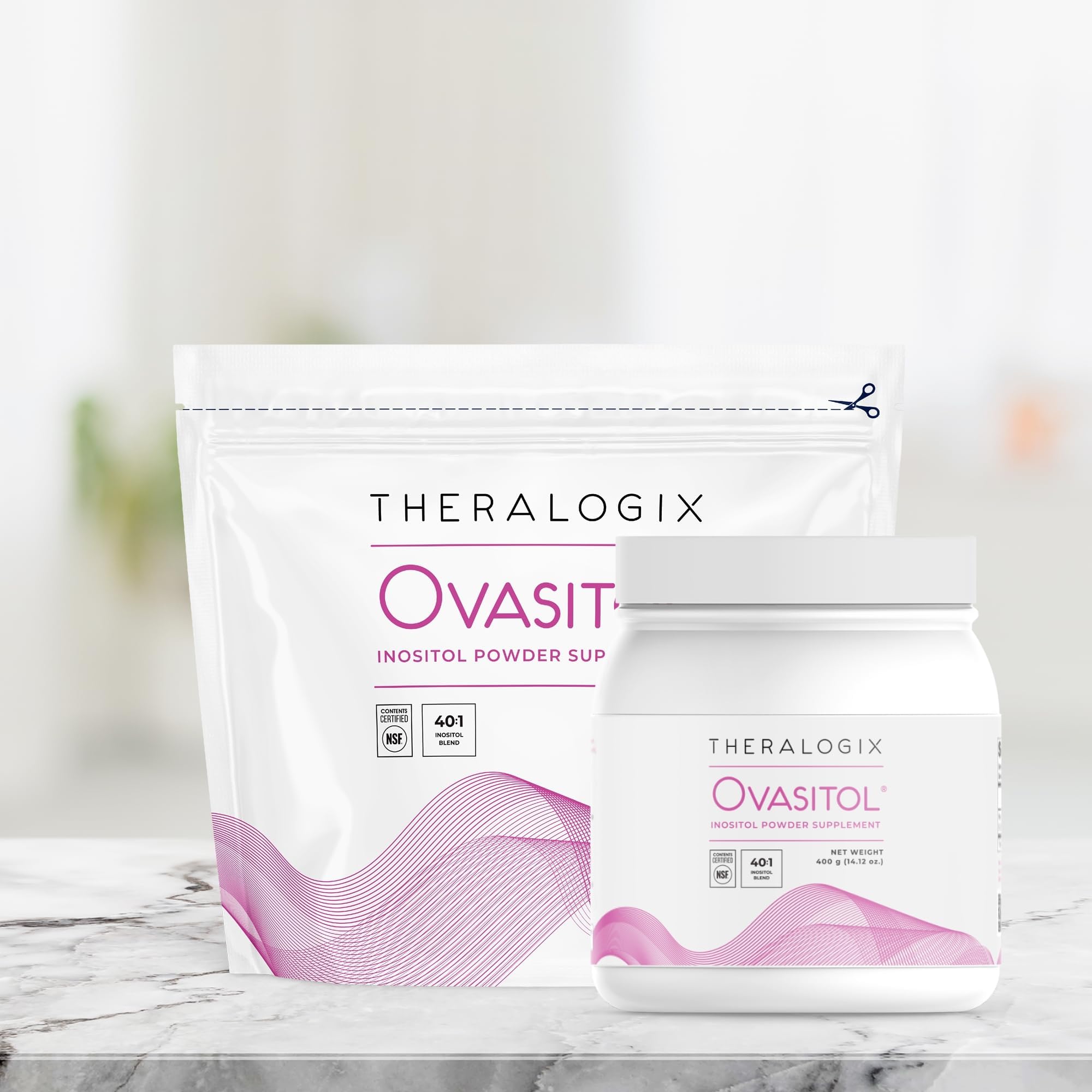 Theralogix Ovasitol Inositol Powder - 60 Servings - Myo-Inositol & D-Chiro Inositol