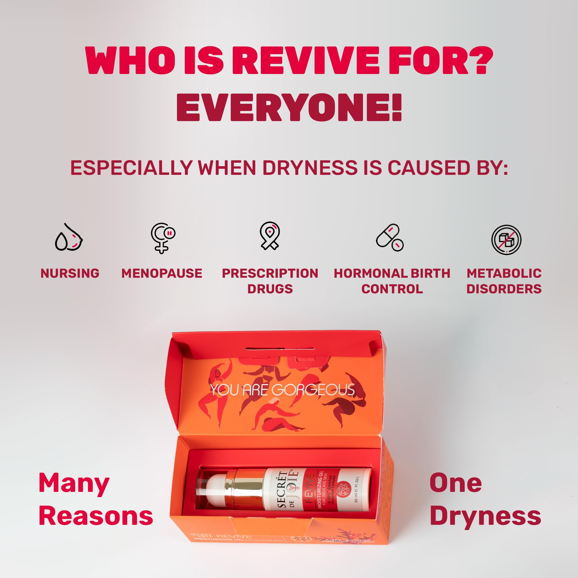 SECRET DE JOIE REVIVE Vaginal Moisturizer for Women - Long-Lasting Dryness & Discomfort Relief