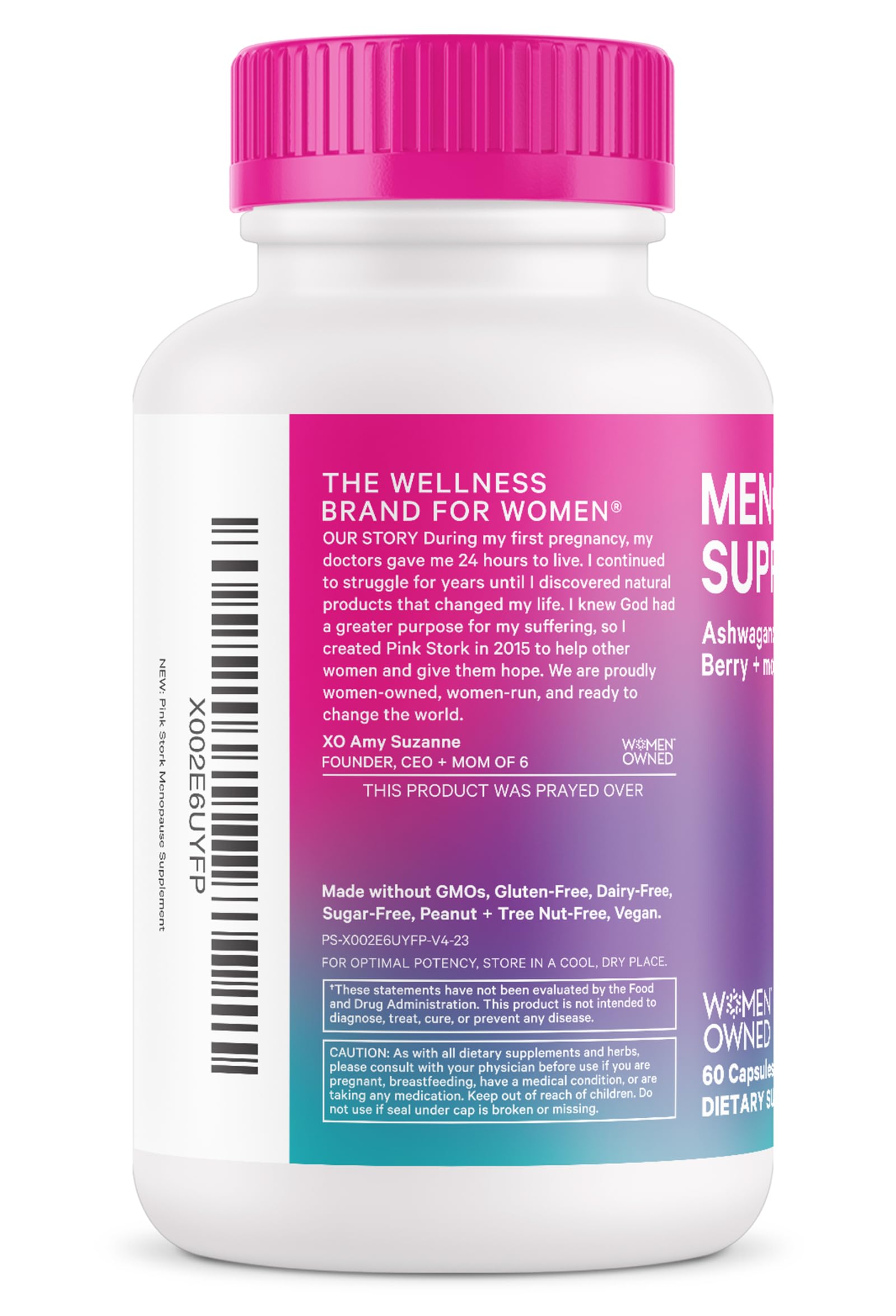 Pink Stork Menopause Supplements for Women - 9 Clinically-Studied Herbs for Perimenopause