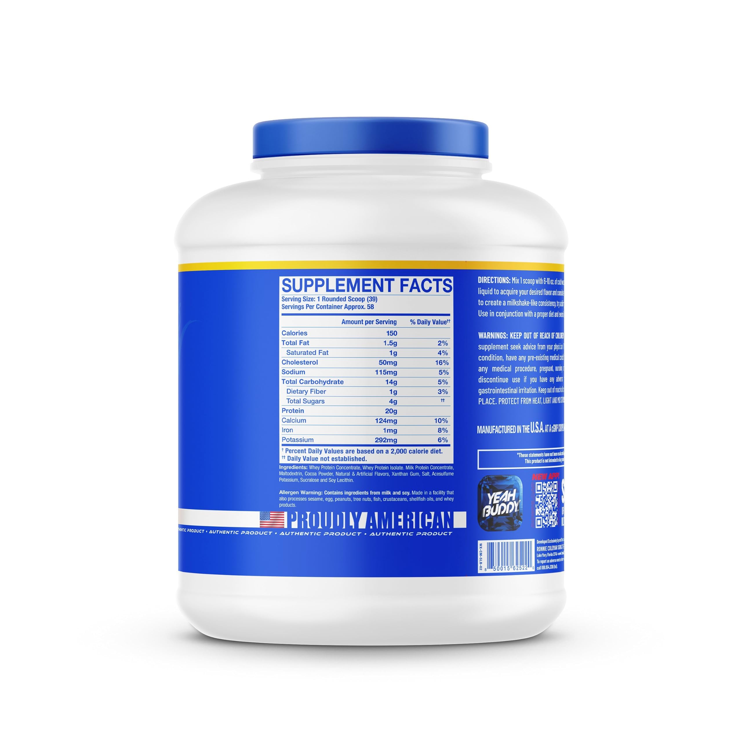 Ronnie Coleman Signature Series Whey XS Protein Powder, Pre Workout Shake Mix