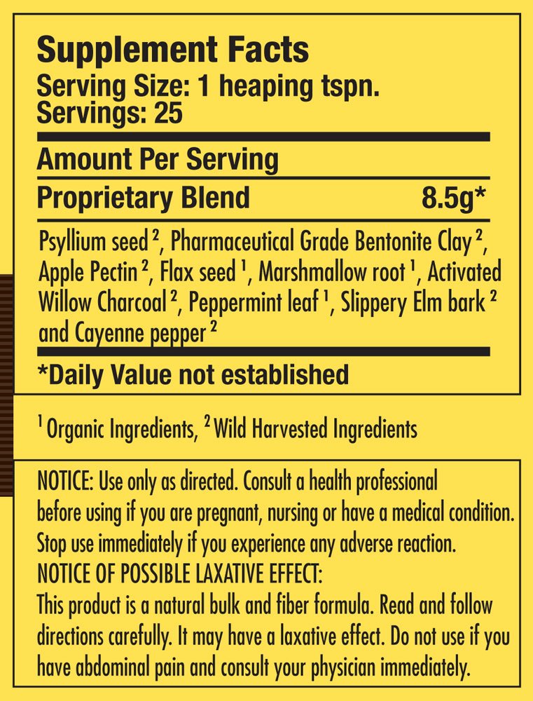 Dr. Schulze’s | Intestinal Formula #2 | Herbal Colon Cleanse Formula | Natural Detox Powder