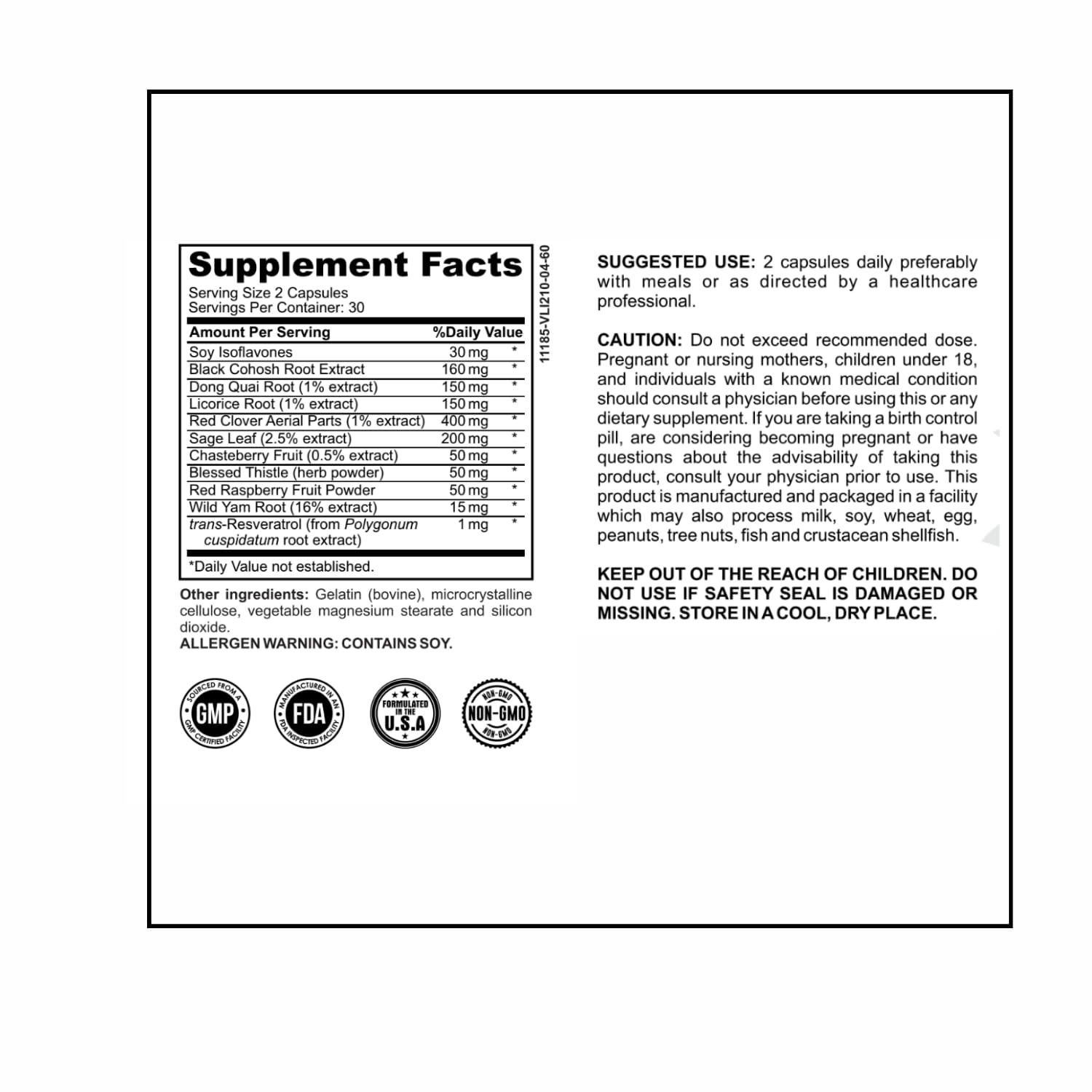 MenstrEaze PMS Relief & Hormone Balance for Women, with Black Cohosh, Vitex, Wild Yam