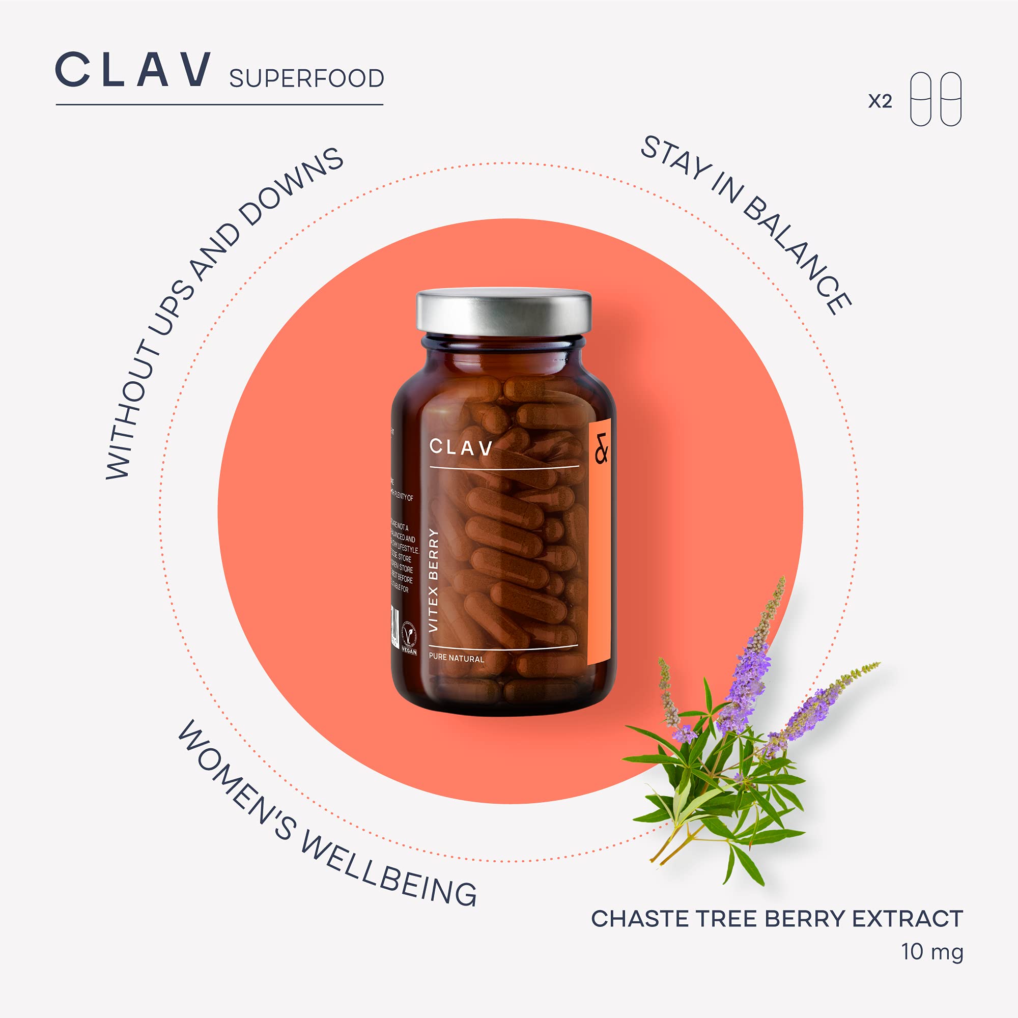 Vitex Berry - Premium Chasteberry 4:1 Extract (Vitex Agnus Castus) - Menopause & PMS Support