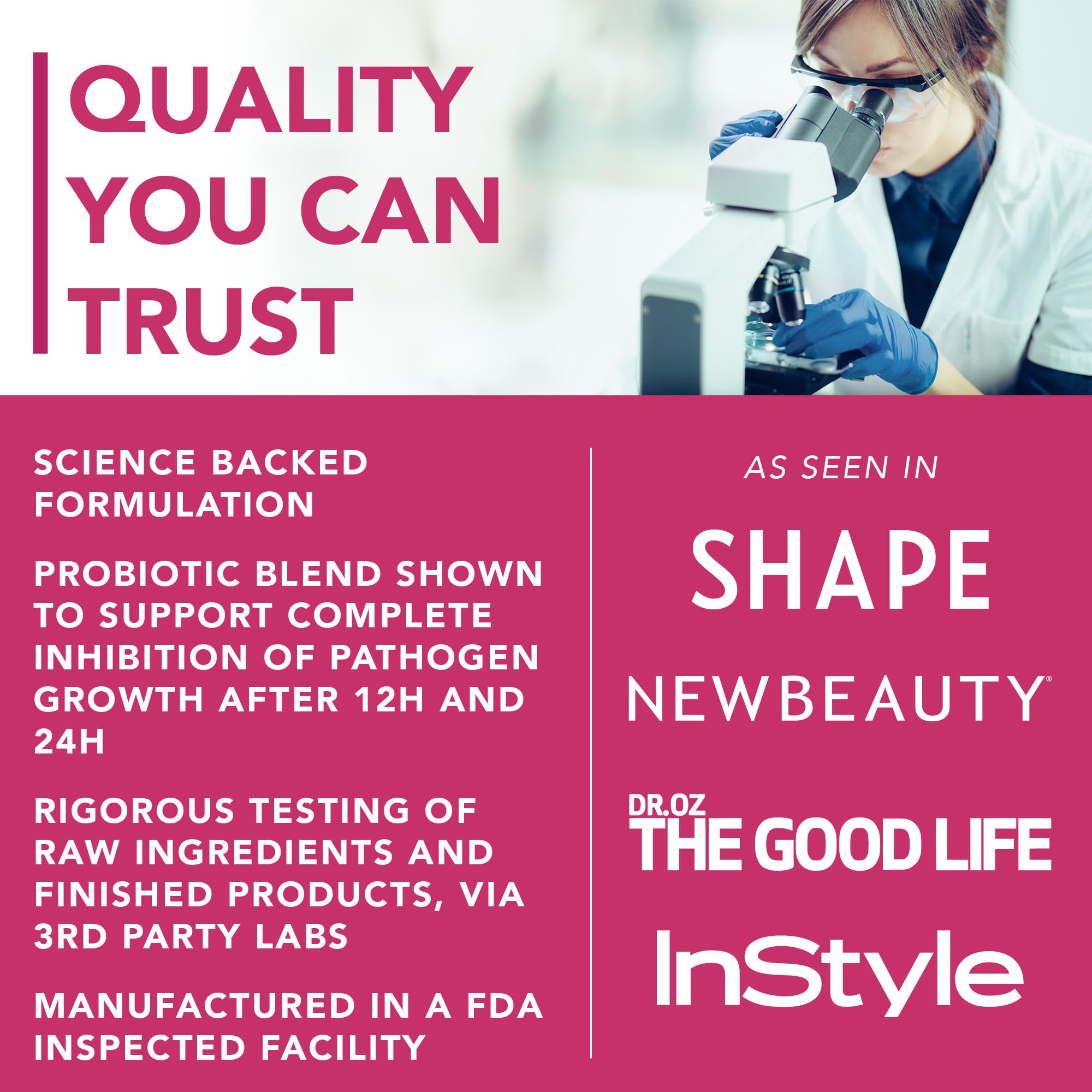 PLANT.O NUTRITION Vaginal Probiotics for Women with 4 Lactobacillus Strains Probiotic & Prebiotic Blend