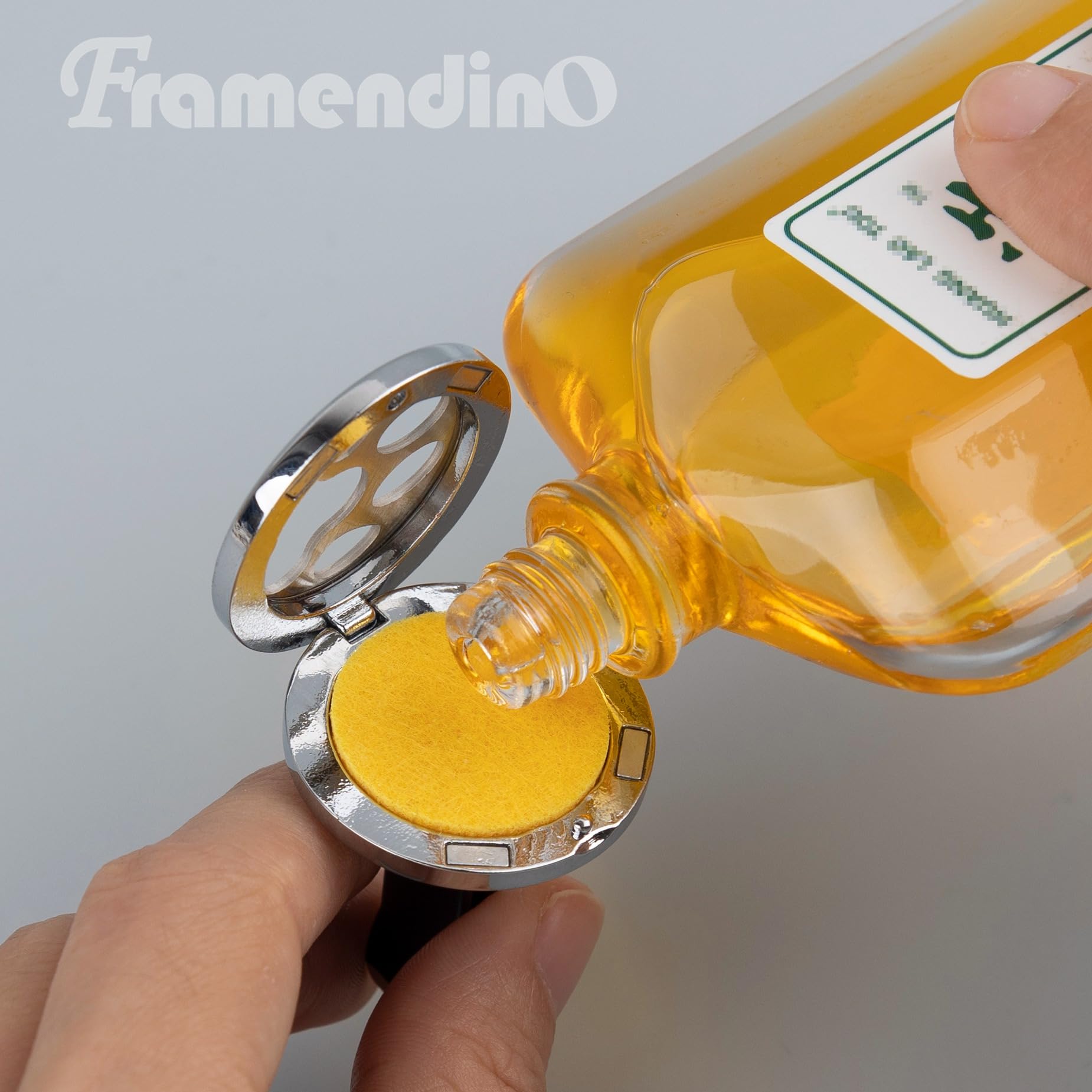 Framendino, 2 Pack Dog Paw Print Locket for Essential Oil Diffuser with 20 Felt Refill Pads