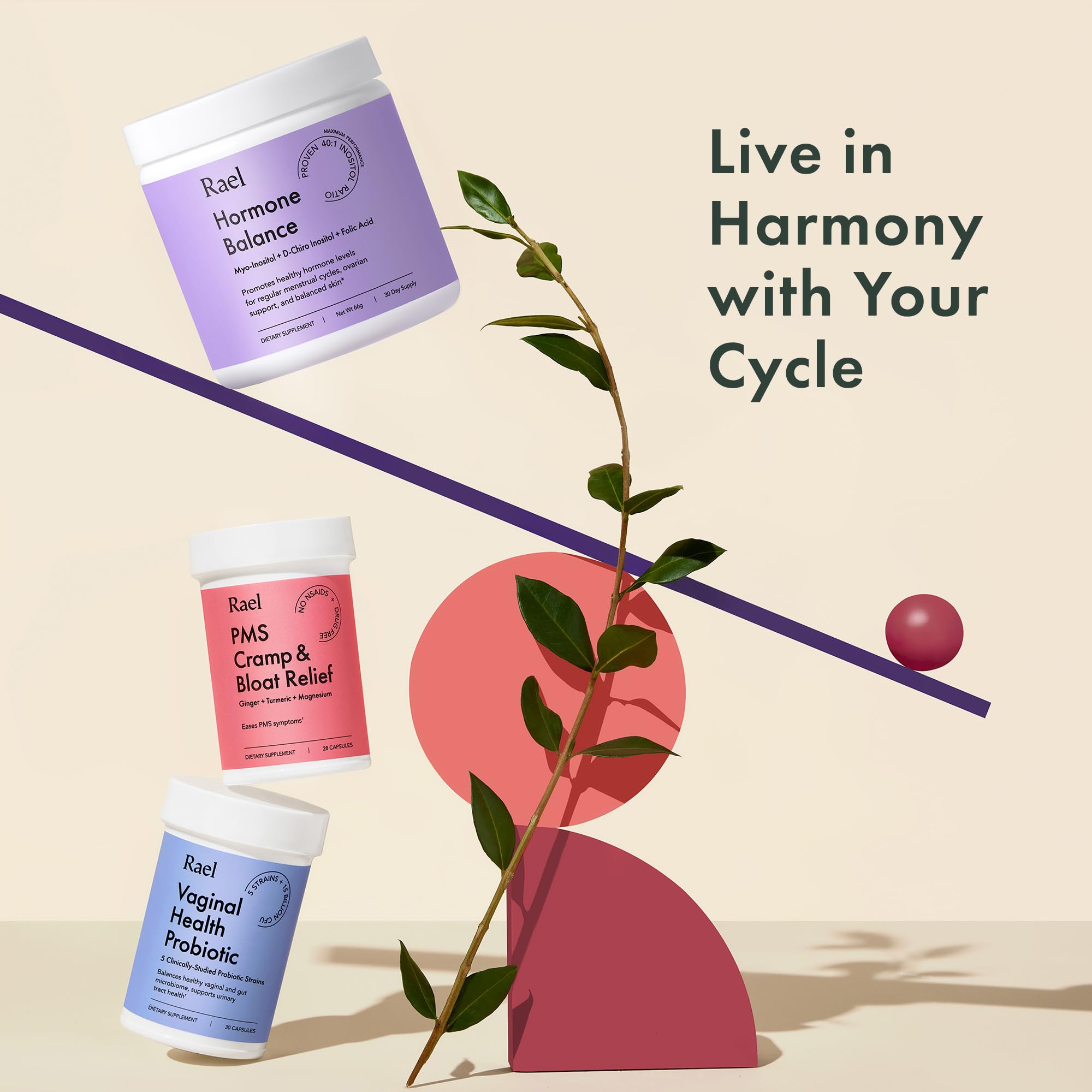 Rael Probiotics for Women - Supplements, Digestive Enzymes, Prebiotics, pH Balance, Vaginal Odor & Flora