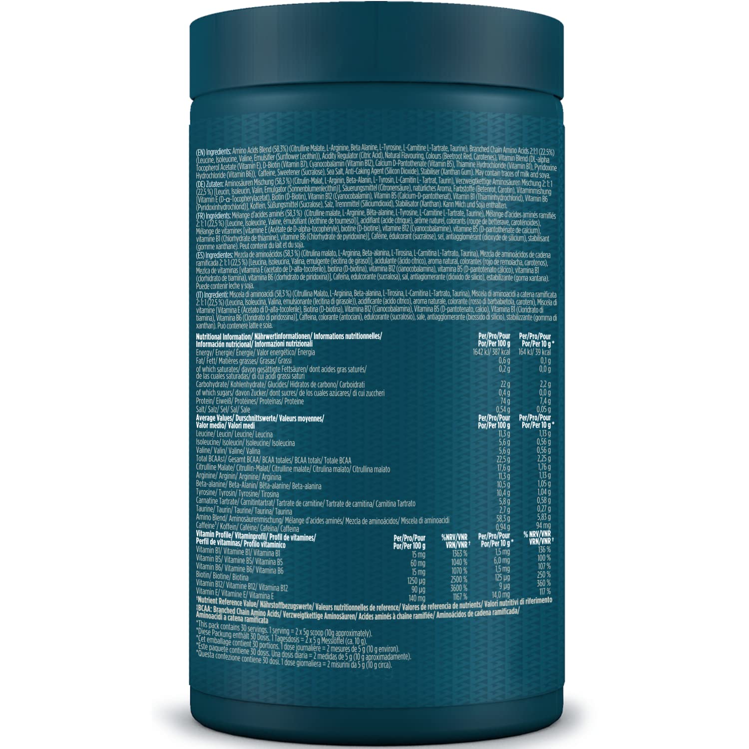 Kinetica PreFuel, Pre Workout, 5.9g Amino Acids & 2.3g BCAA's per Serving, 30 Servings