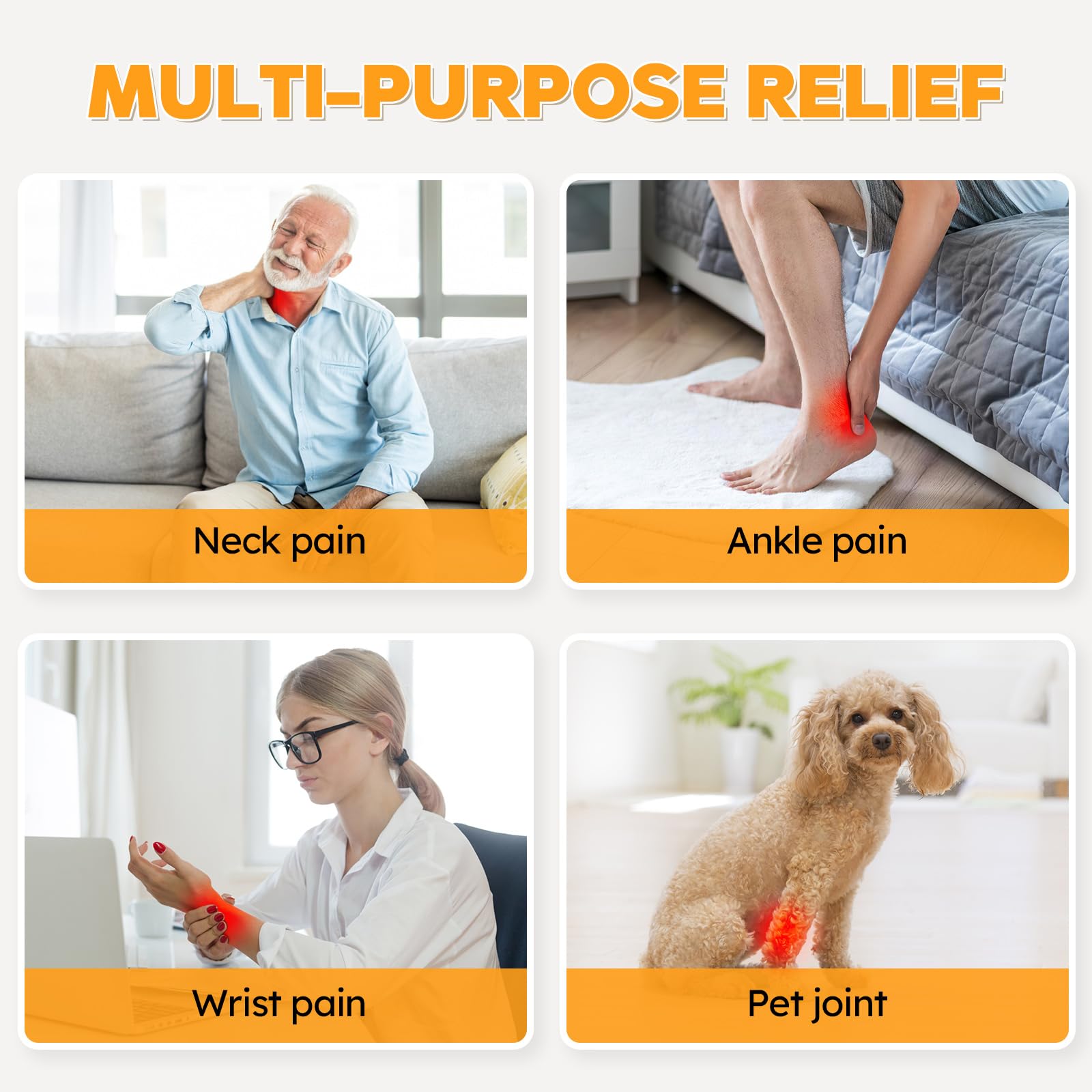 Doinart Red Light Therapy Belt for Neck, Portable Near Infrared Light Therapy for Face