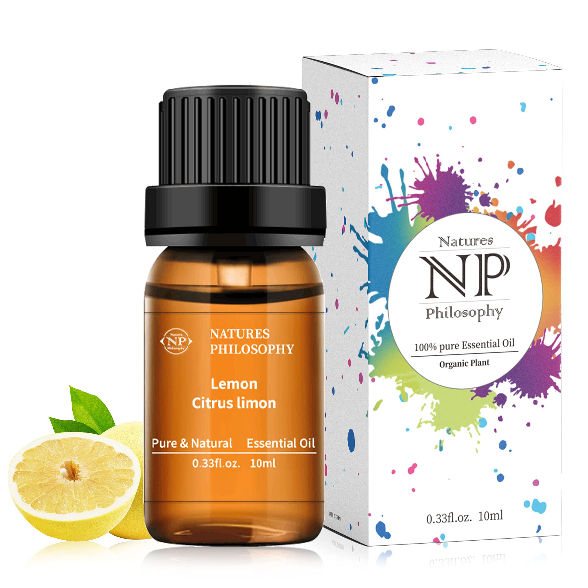 Lemon Essential Oil,100% Pure Organic Essential Oils for Aromatherapy, Diffuser, Massage, Soap Making