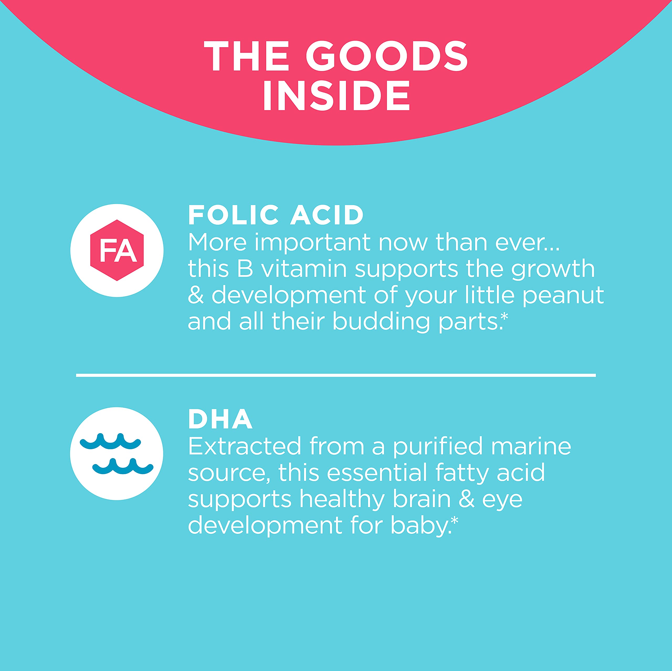 OLLY The Essential Prenatal Gummy Multivitamin, 30 Day Supply (Gummies) & Fiber Gummy Rings