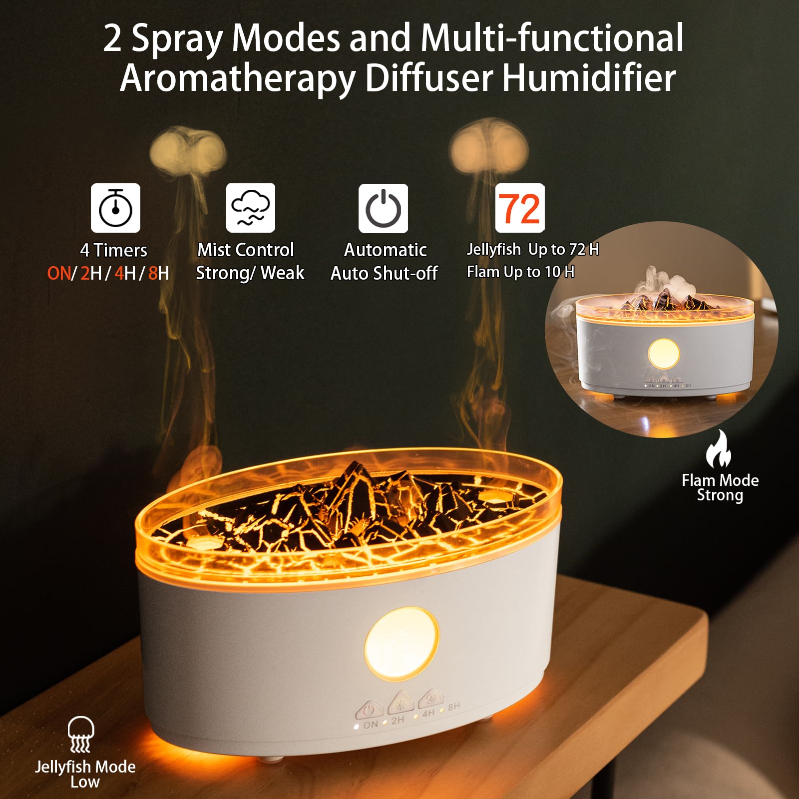 Paxeer Essential Oil Diffuser, 300ml Aromatherapy Diffuser with Remote Control, Auto Shut-Off & Timer