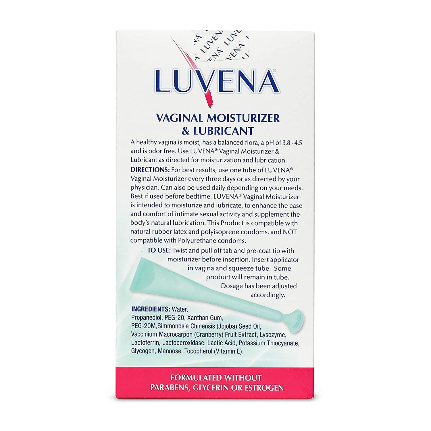 Luvena Moisturizer - Vaginal Moisturizer & Menopause Support for Women - Feminine Intimate