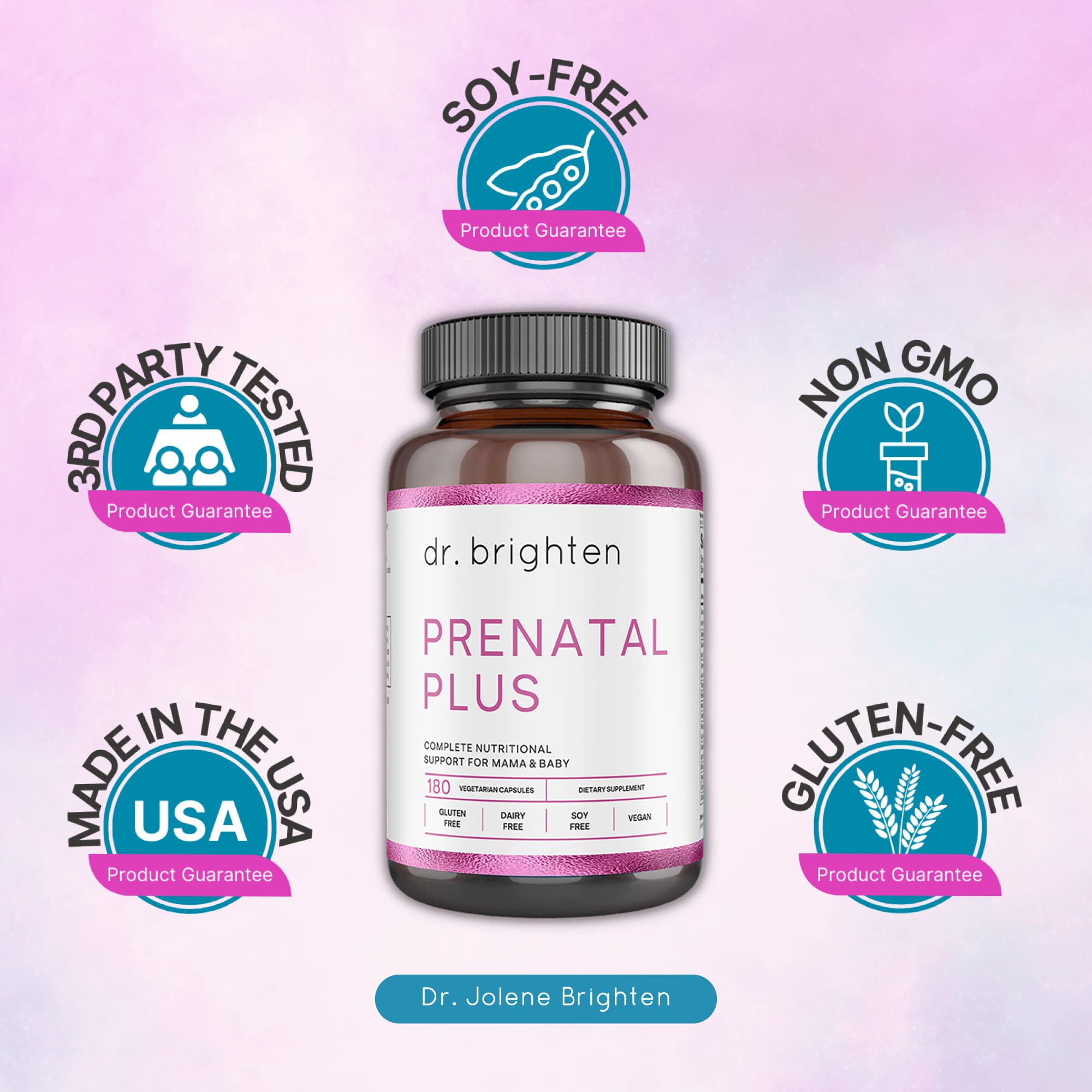 Dr. Brighten Prenatal Plus - Women’s Formulation, Active B Vitamins, Minerals, Antioxidants