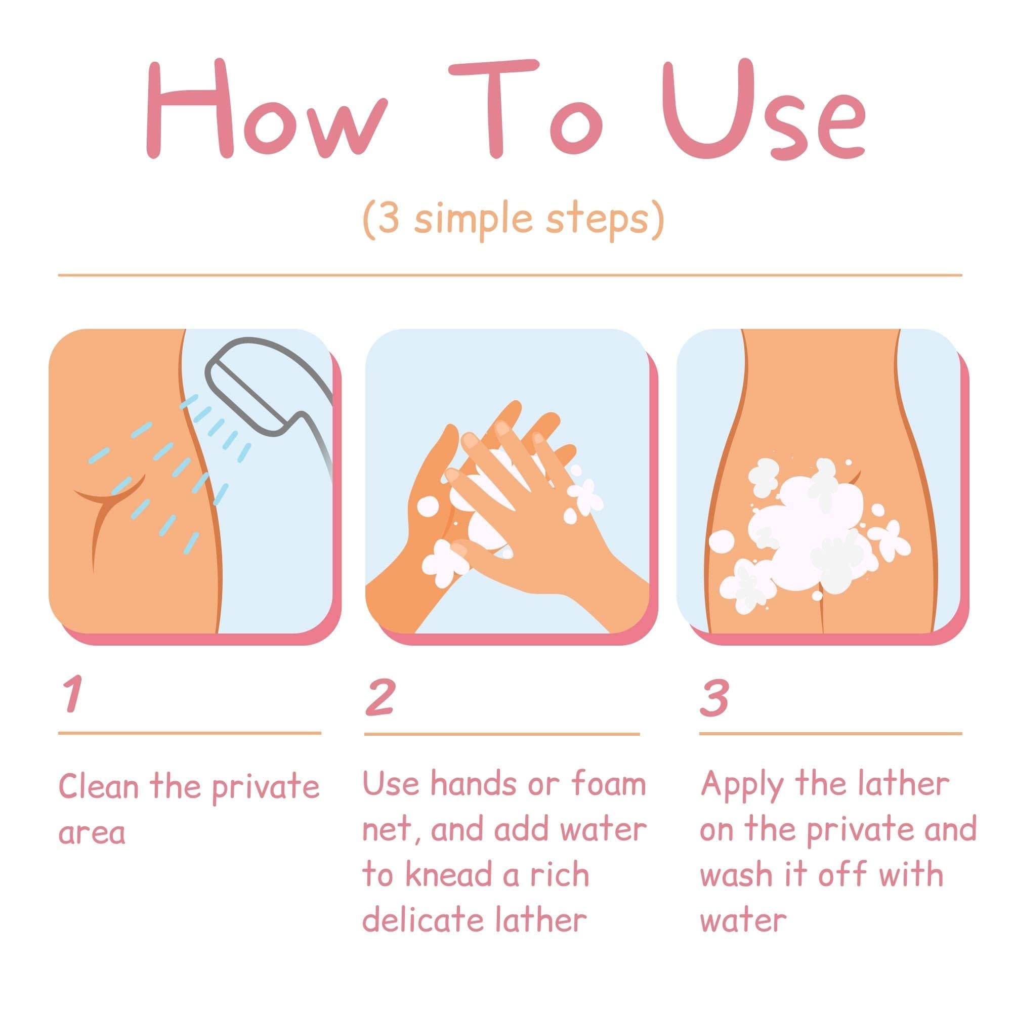 Muun Yoni Soap Bar - Pack 3 Ph Balance Probiotics & Natural Ingredients - Gentle Cleansing Formula