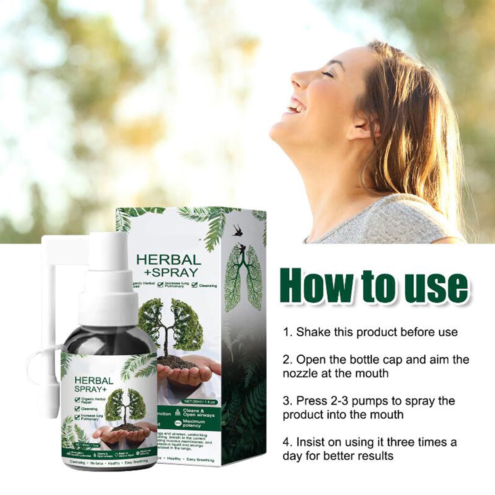 Nature Lung Cleanse Mist Powerful Lung Support Nature Lung Cleanse Mist Lung Spray Relieve Body