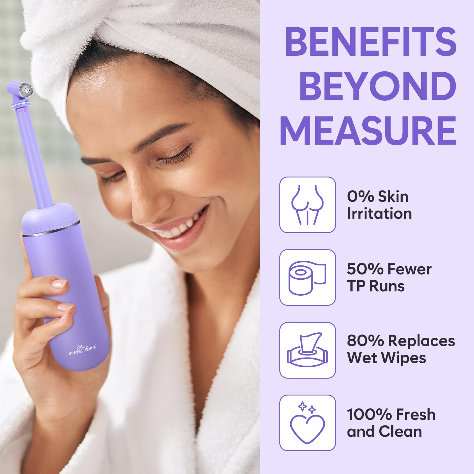 Portable Peri Bottle for Postpartum & Perineal Care: Easy@Home Handheld Bidet Perfect for Personal