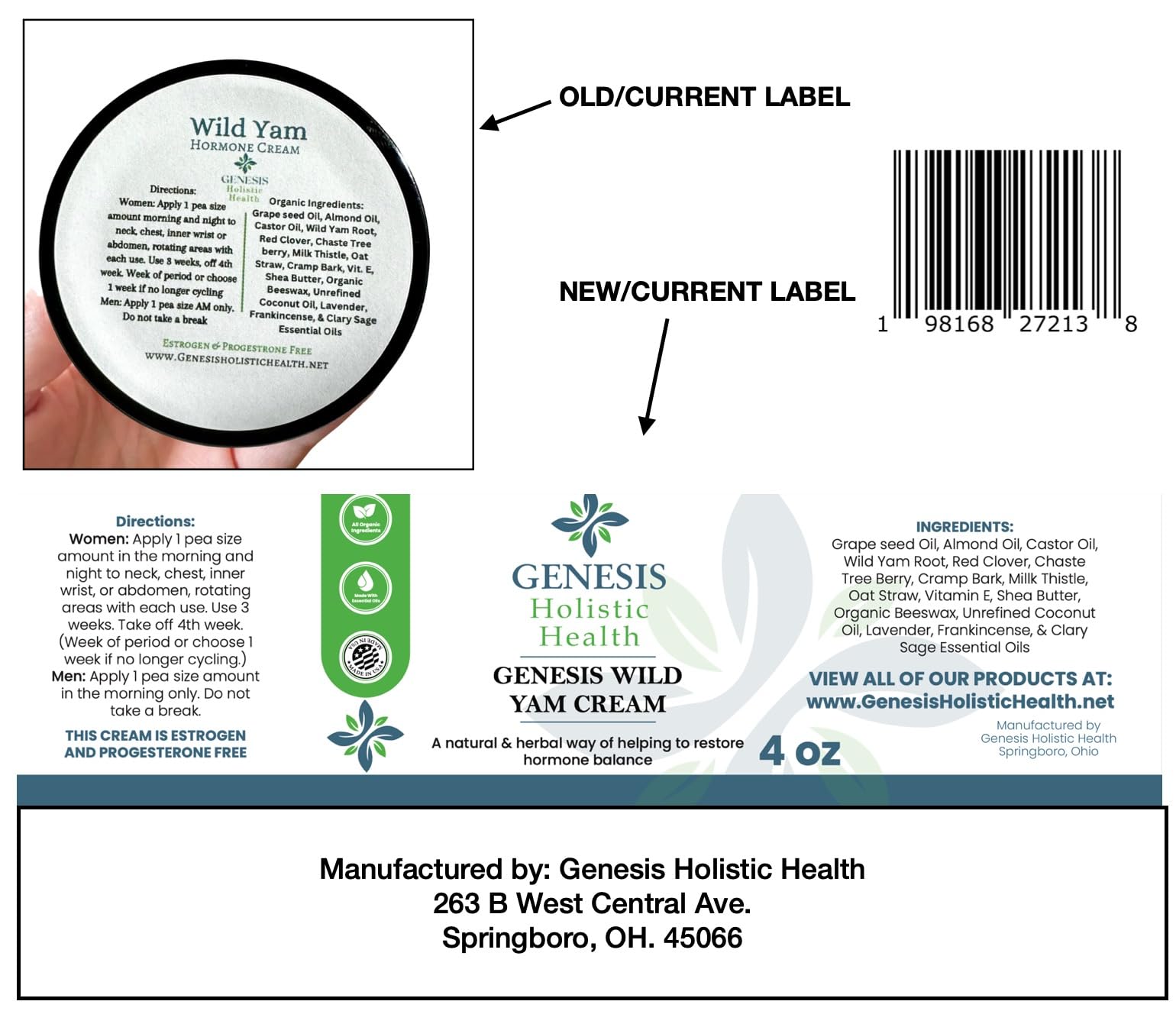 Genesis Wild Yam Cream