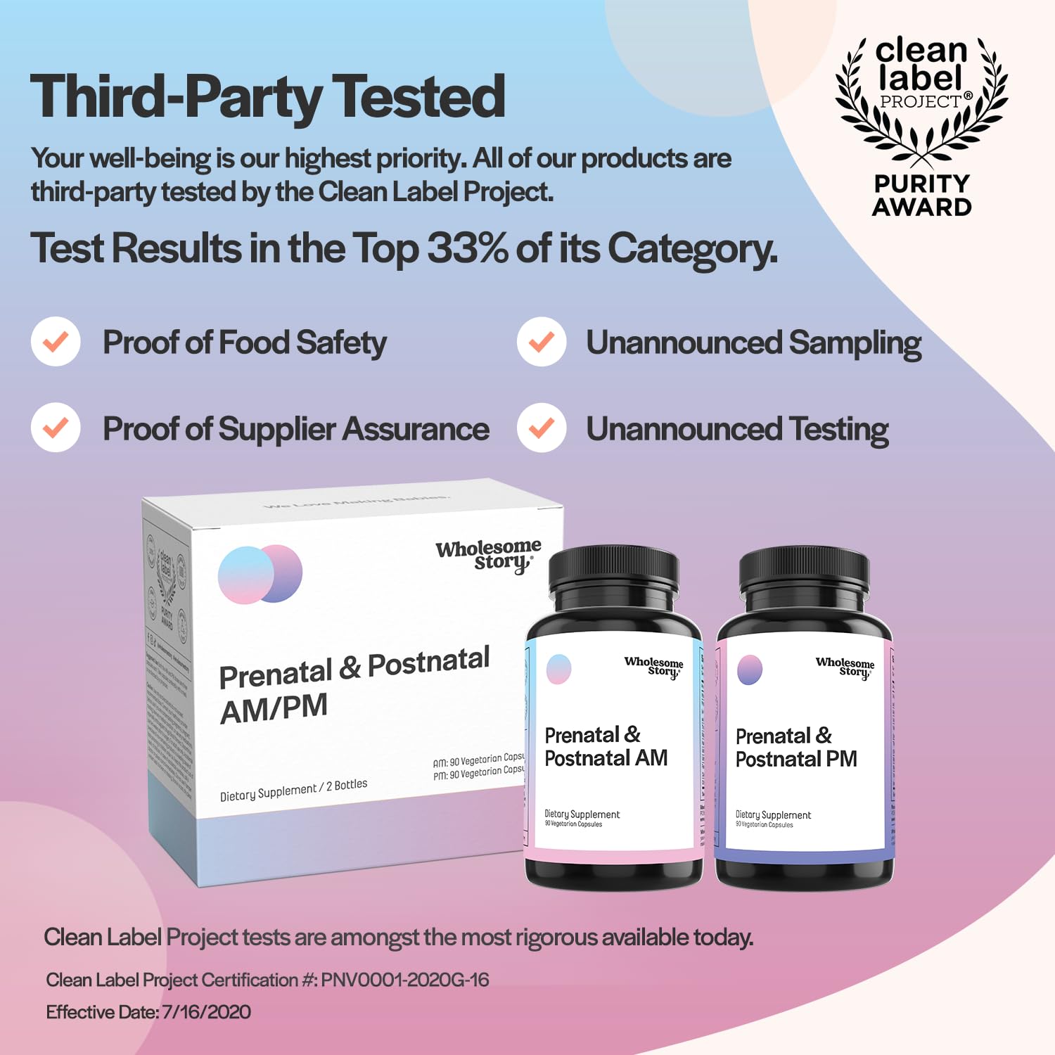 Pregnancy Bundle: Premium Bioavailable Prenatal & Postnatal Vitamins for Women with DHA, Folate & Iron