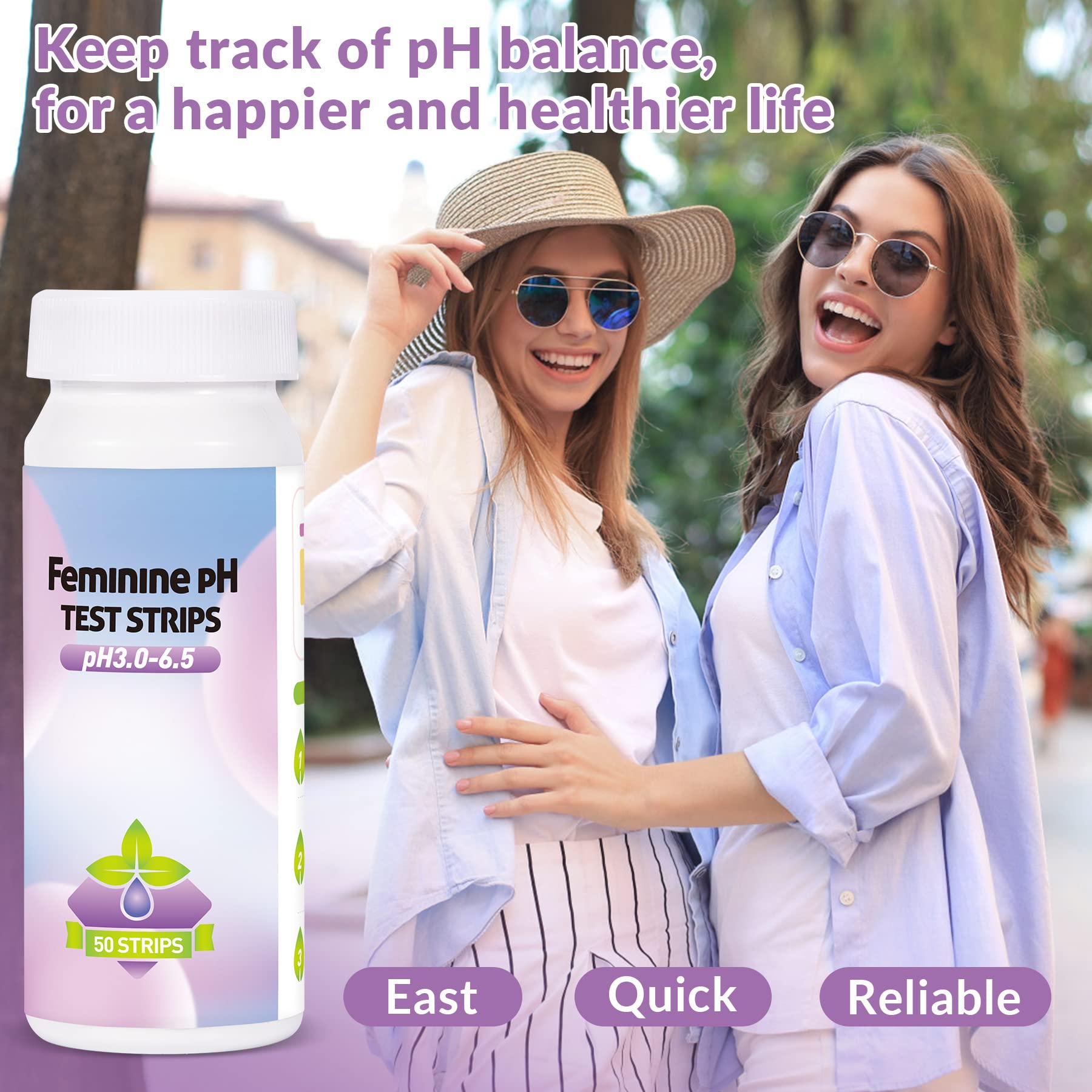 Yeast Infection Test for Women, 50 Count Vaginal pH Test Strips, BV Test Kit at Home