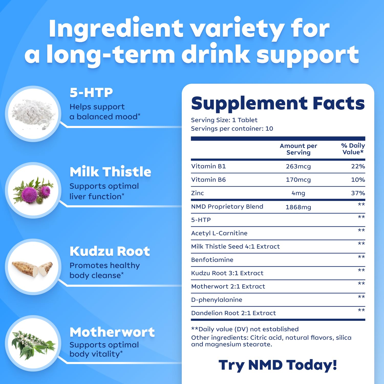 NoMoreDrinks Alcohol Cravings Reducer - Stop Drinking Alcohol Supplements & Liver