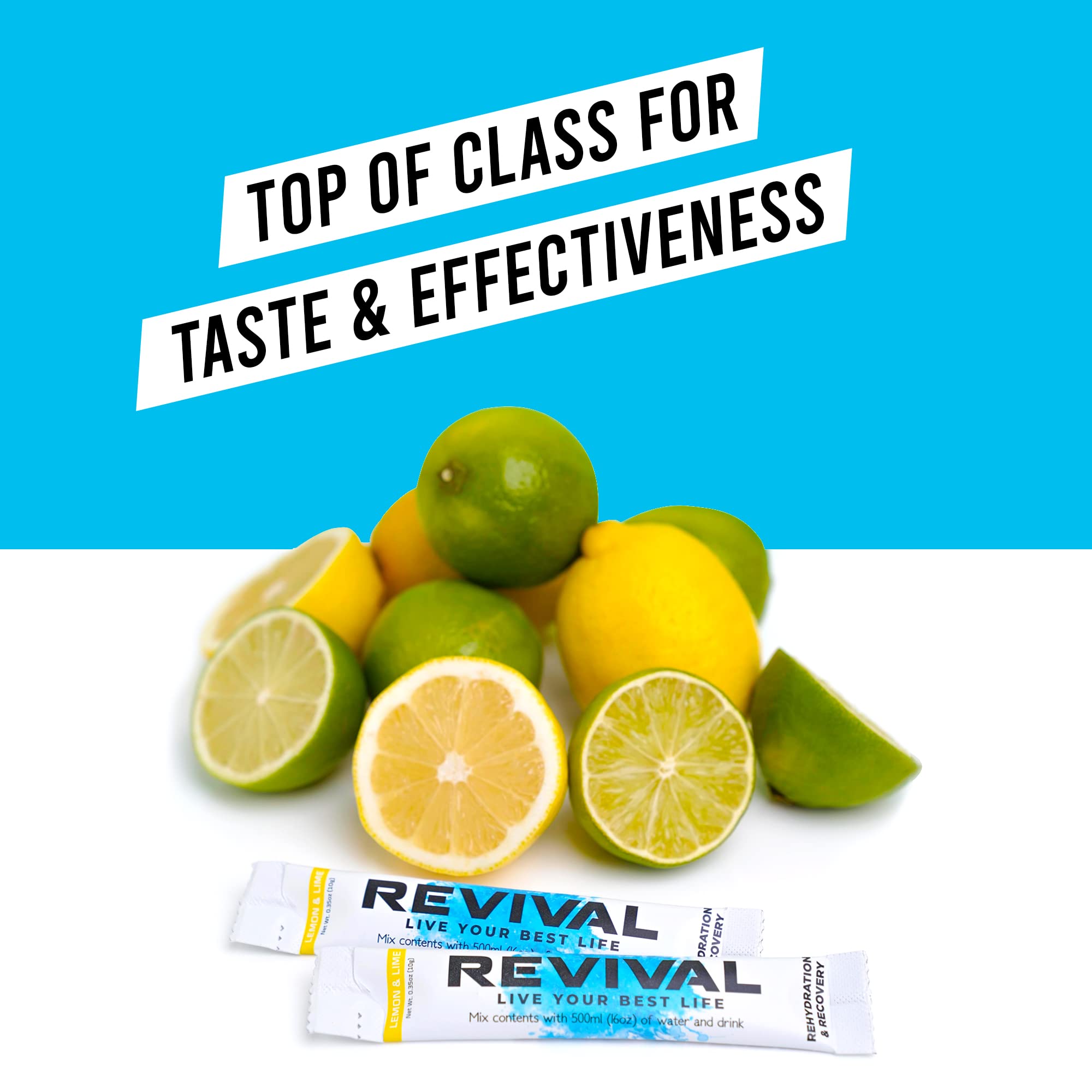 Revival Rapid Rehydration, Electrolytes Powder - High Strength Vitamin C, B1, B3, B5, B12