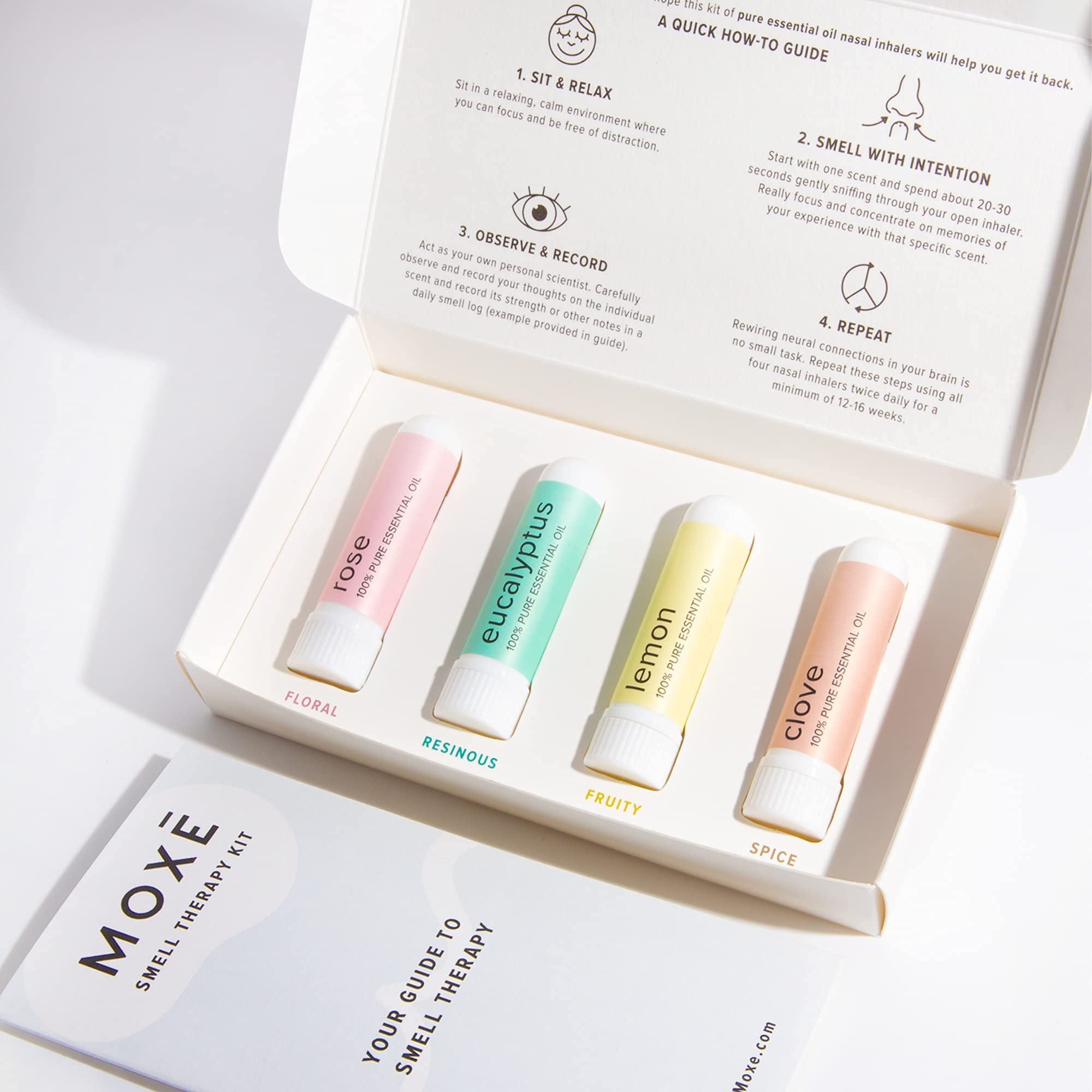 MOXĒ Smell Training Kit, Made in USA, 4 Essential Oils, Olfactory Regeneration, Helps Restore Sense