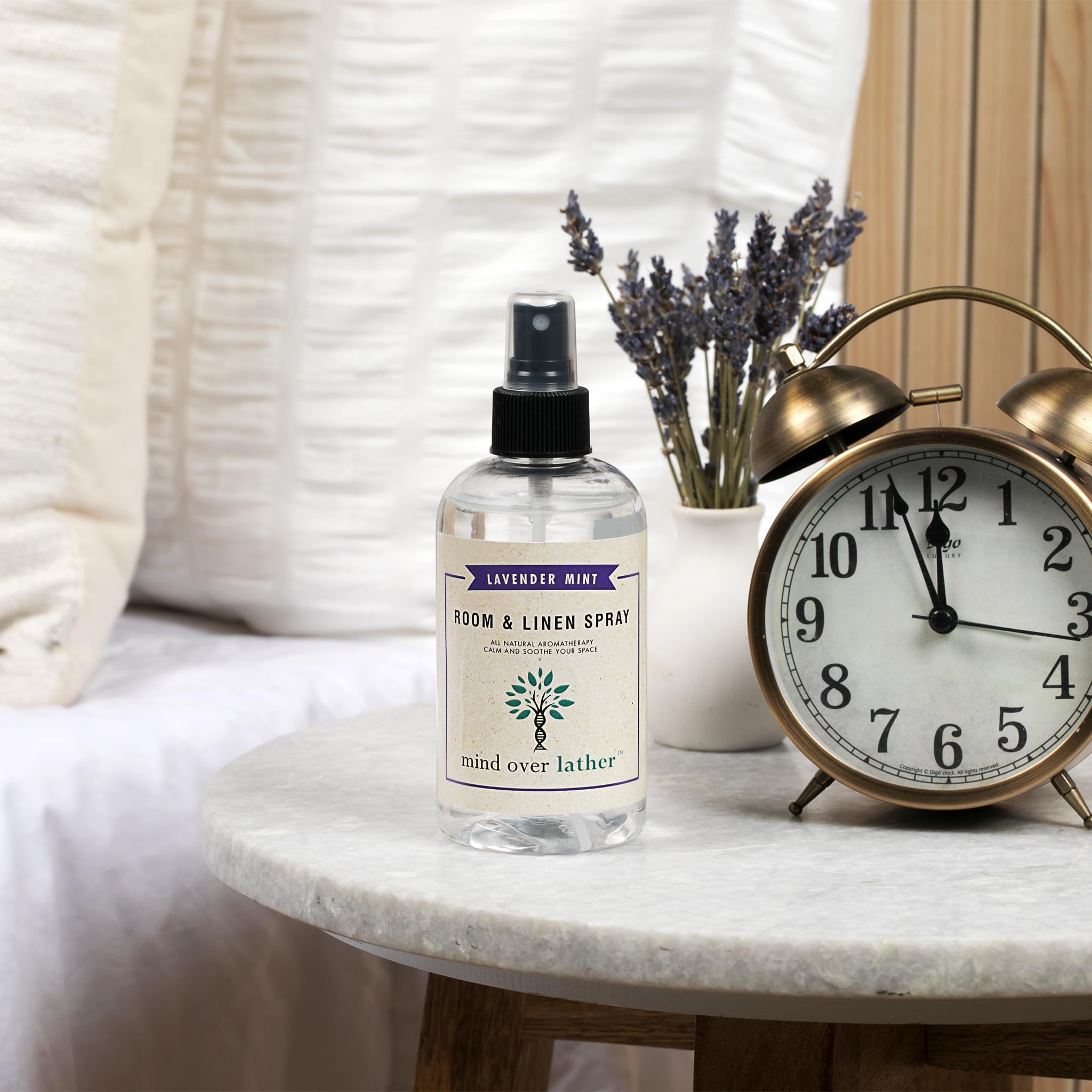 Natural Lavender Mint Room and Linen Spray. Pure Lavender Essential Oil Blend, Linen an Pillow Mist