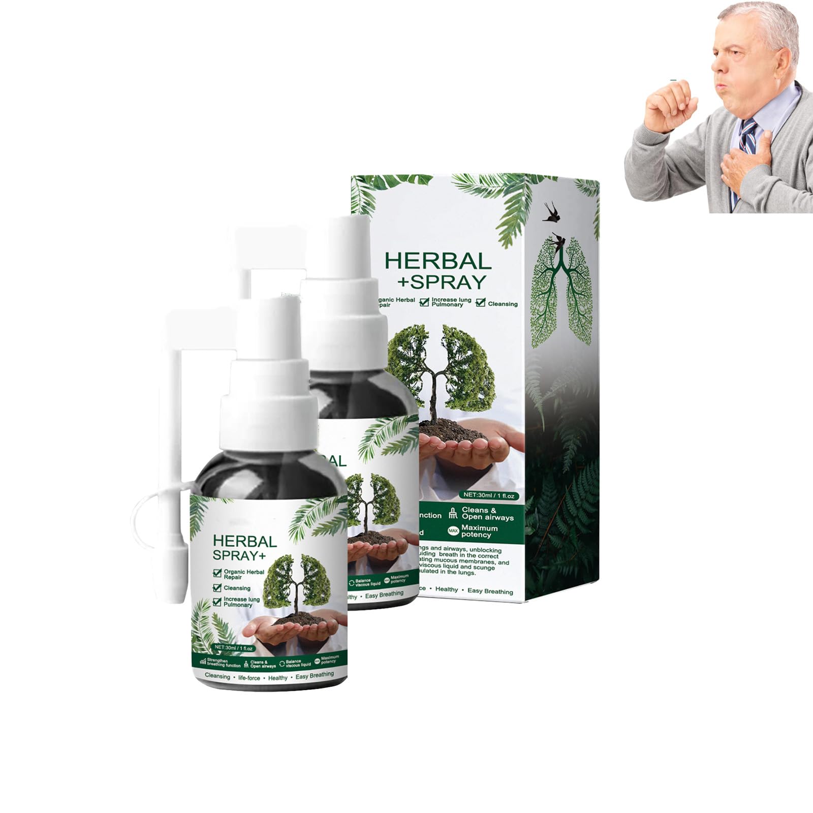 RespiNature Herbal Lung Cleanse Mist，respinature Herbal Lung Cleanse Mist-Powerful Lung Support