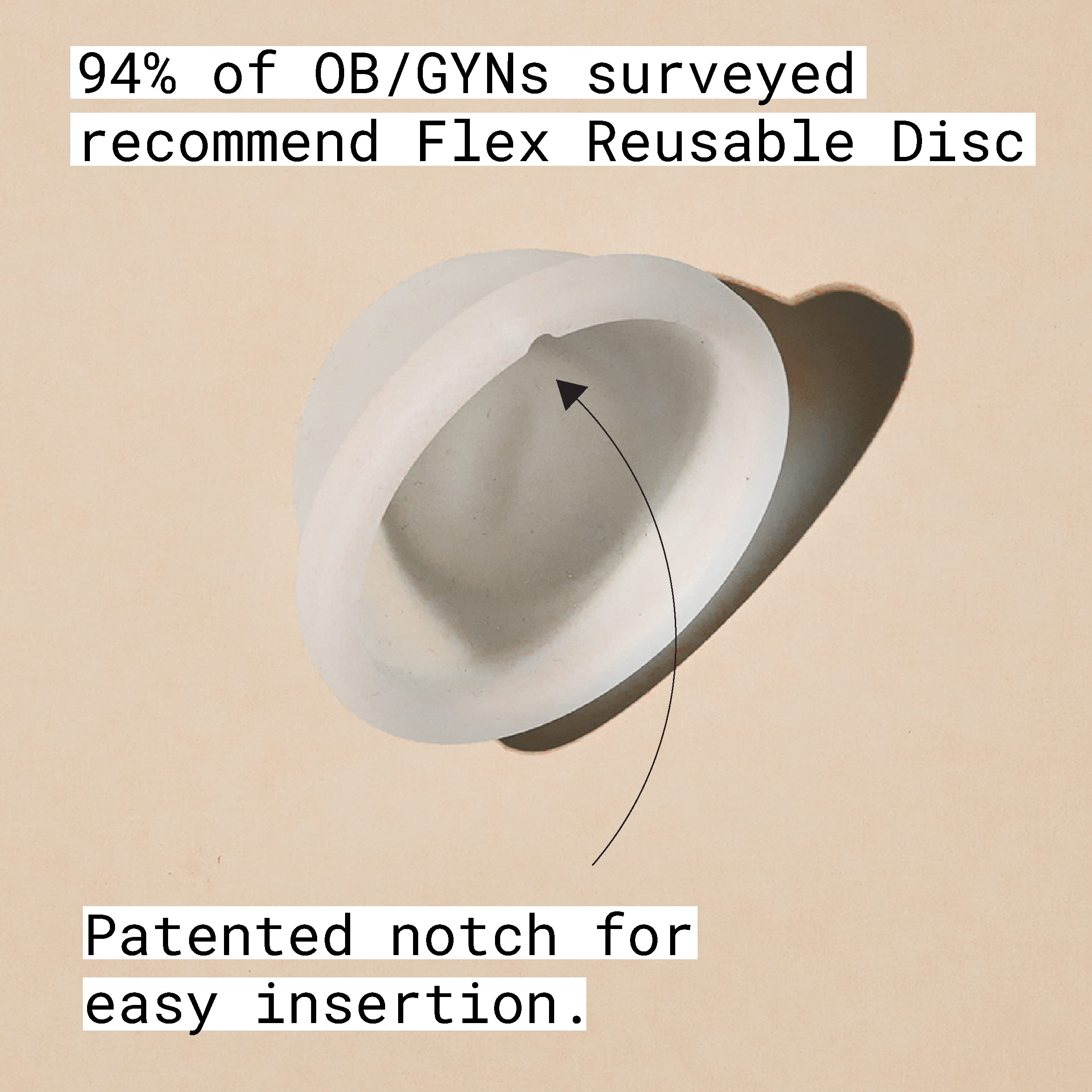 Flex Reusable Disc | Reusable Menstrual Disc | Tampon, Pad, and Cup Alternative | Capacity of 6 Super