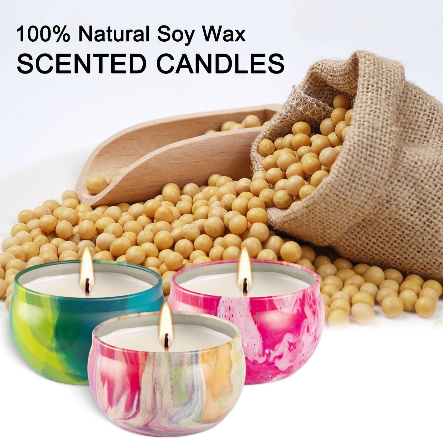 Scented Candles Aromatherapy Candles for Stress Relief,Soy Wax Candles Gifts for Women
