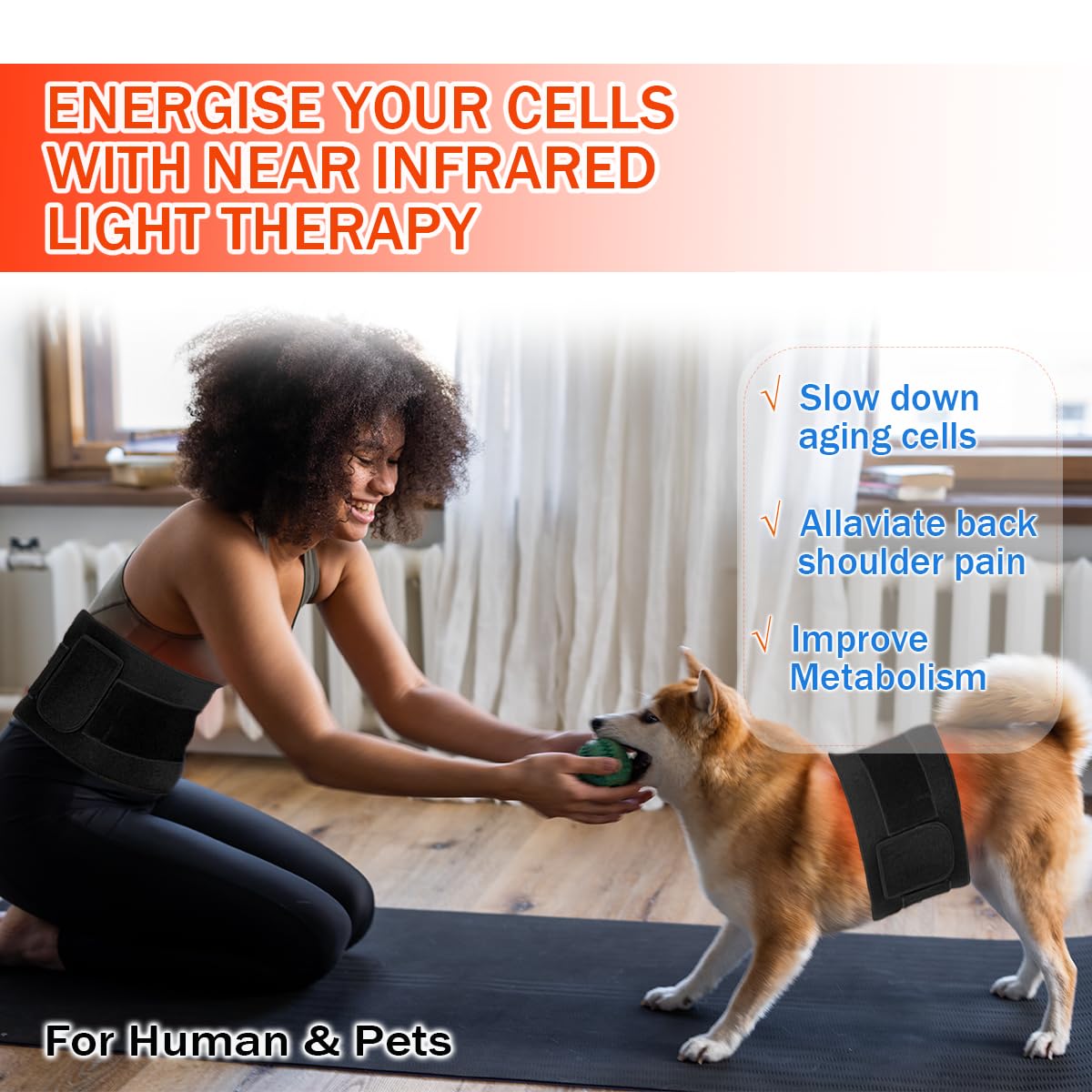 Red Light Therapy Infrared Light Therapy Pad for Body Pain NIR Deep Therapy for Back Knee Hands