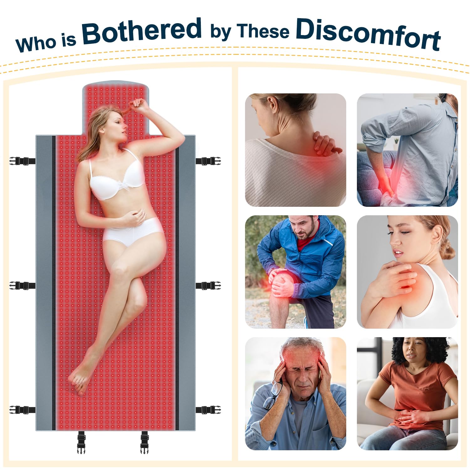 Red Light Therapy for Body - Full Body Red Light Therapy Mat, 71.0x33.30in, 2570Pcs 660nm