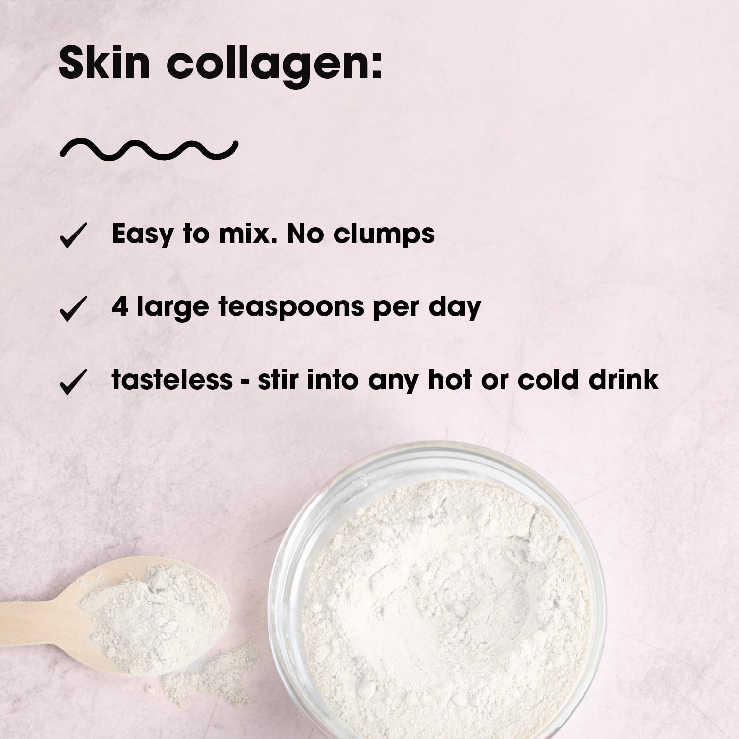 Feel Complete - Tasteless Type 1&3 Bovine Skin Collagen Powder - for Women - Low Calorie, Halal, Anti Aging - Amino Acids for Hair, Skin