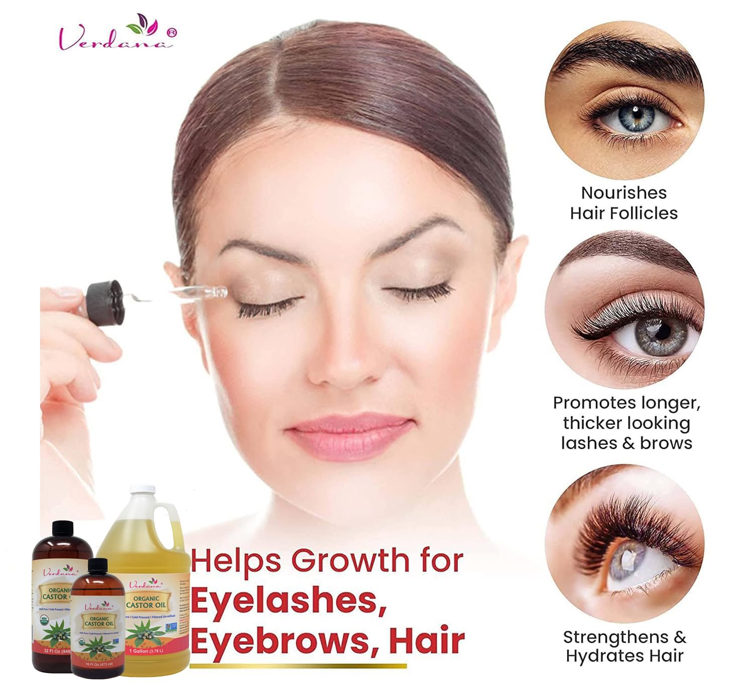 Verdana Organic Castor Oil – USDA Certified Organic – Cold Pressed, Unrefined, 100% Pure and Hexane