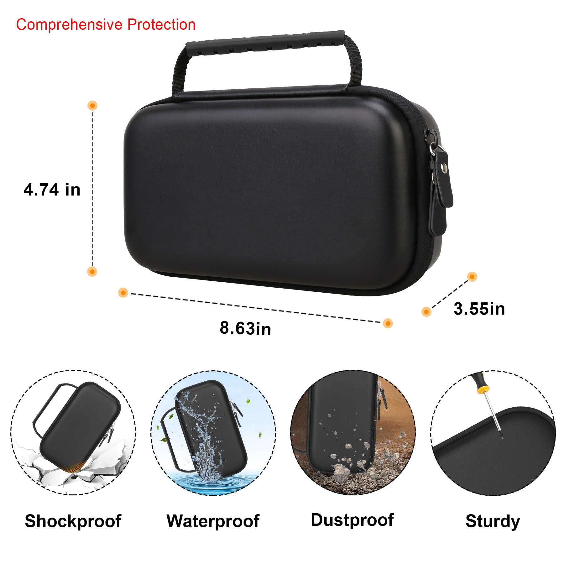 Elonbo Carrying Case for Portable Handheld Inhaler Nebulizer Machine for Adults and Kids