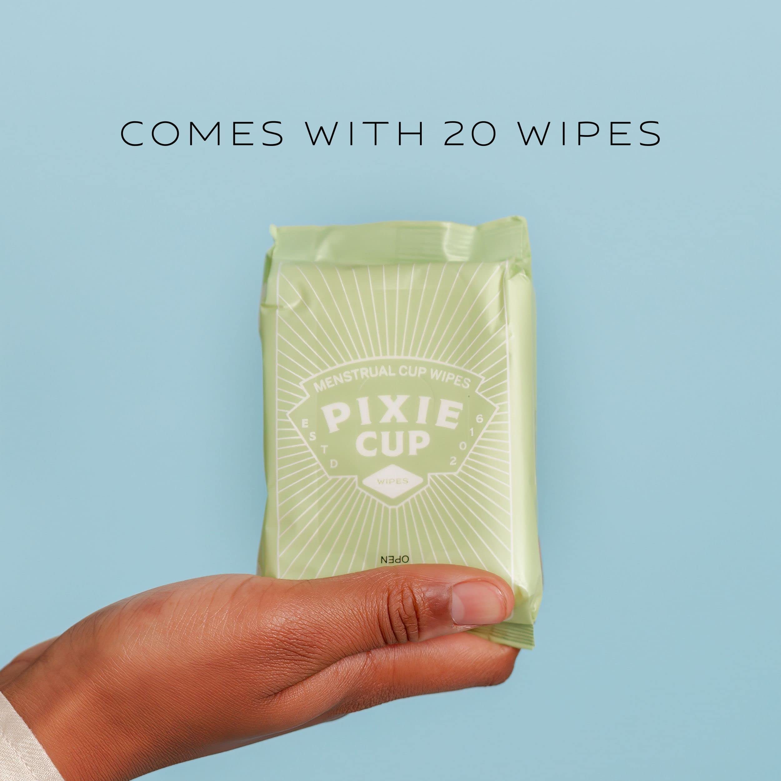 Menstrual Cup Wipes - On The Go Public Bathroom Feminine Wipes - Safe On Period Cups & Menstrual discs