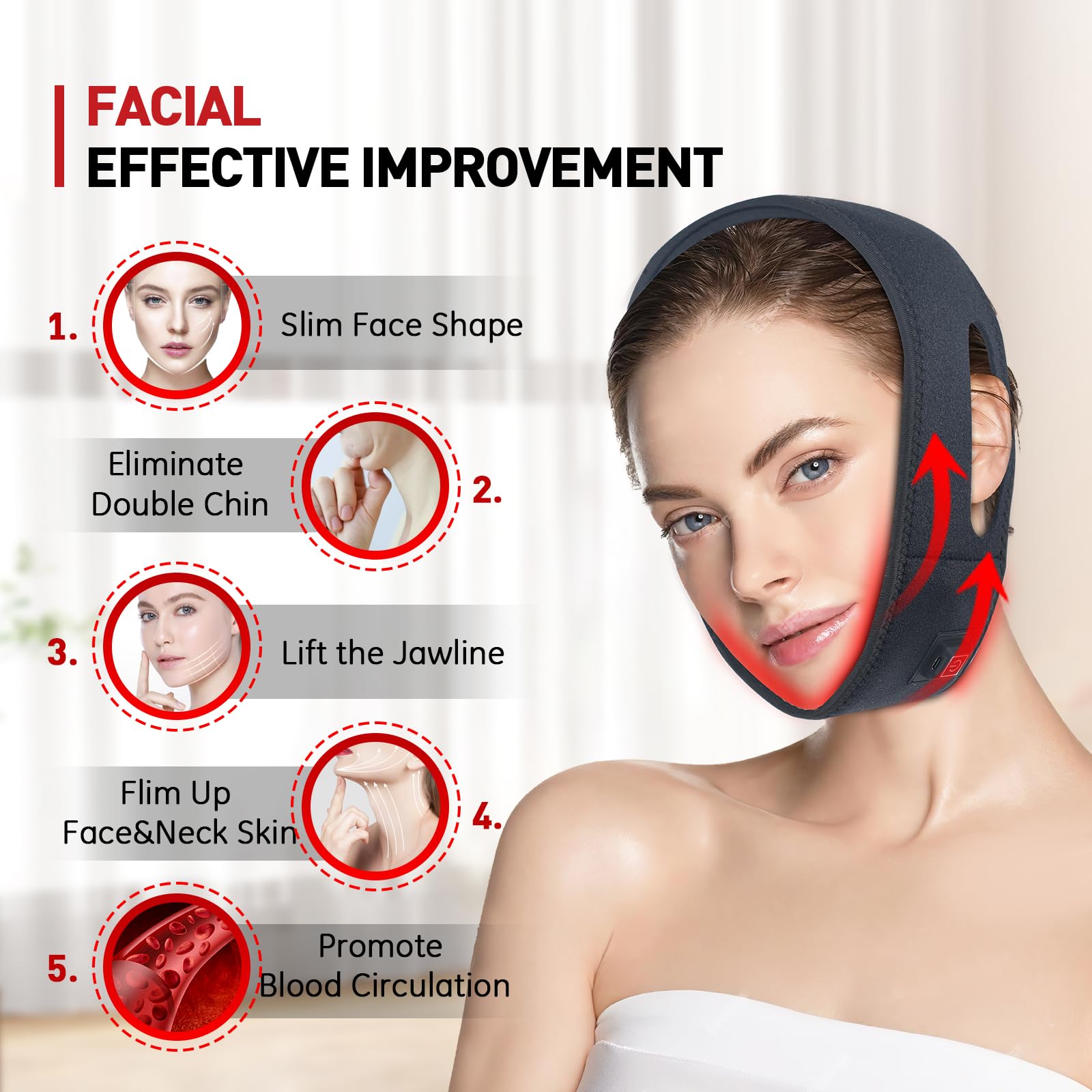 Rikimxin Red Light Therapy for Neck, 660nm Red Light and 850nm Near Infrared Light Therapy Pad