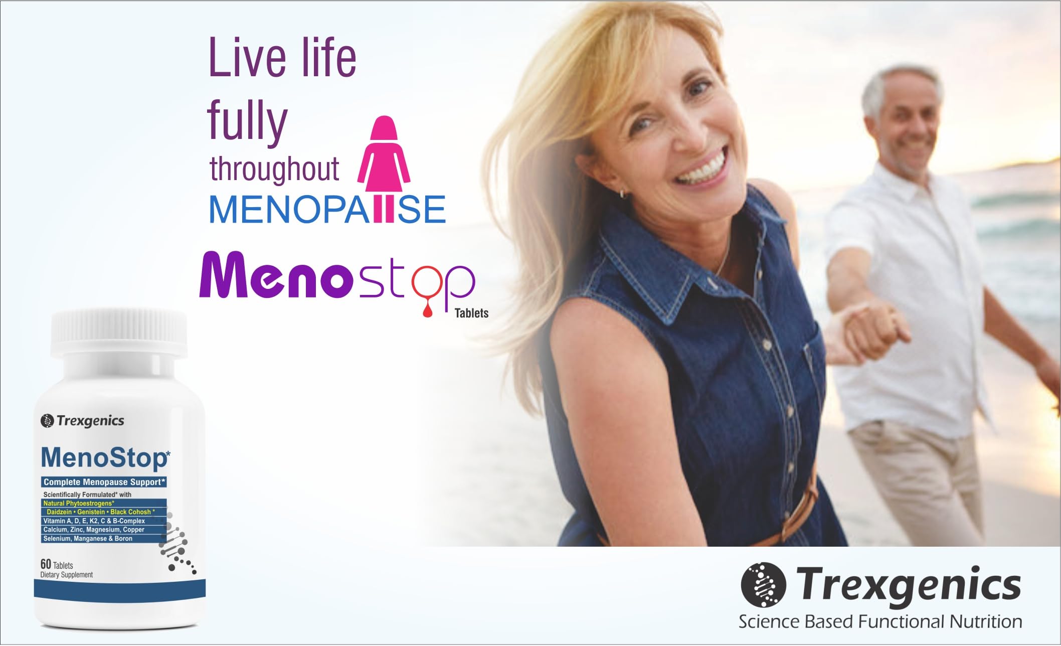 Trexgenics MENOSTOP Complete Menopause Support with Isoflavones