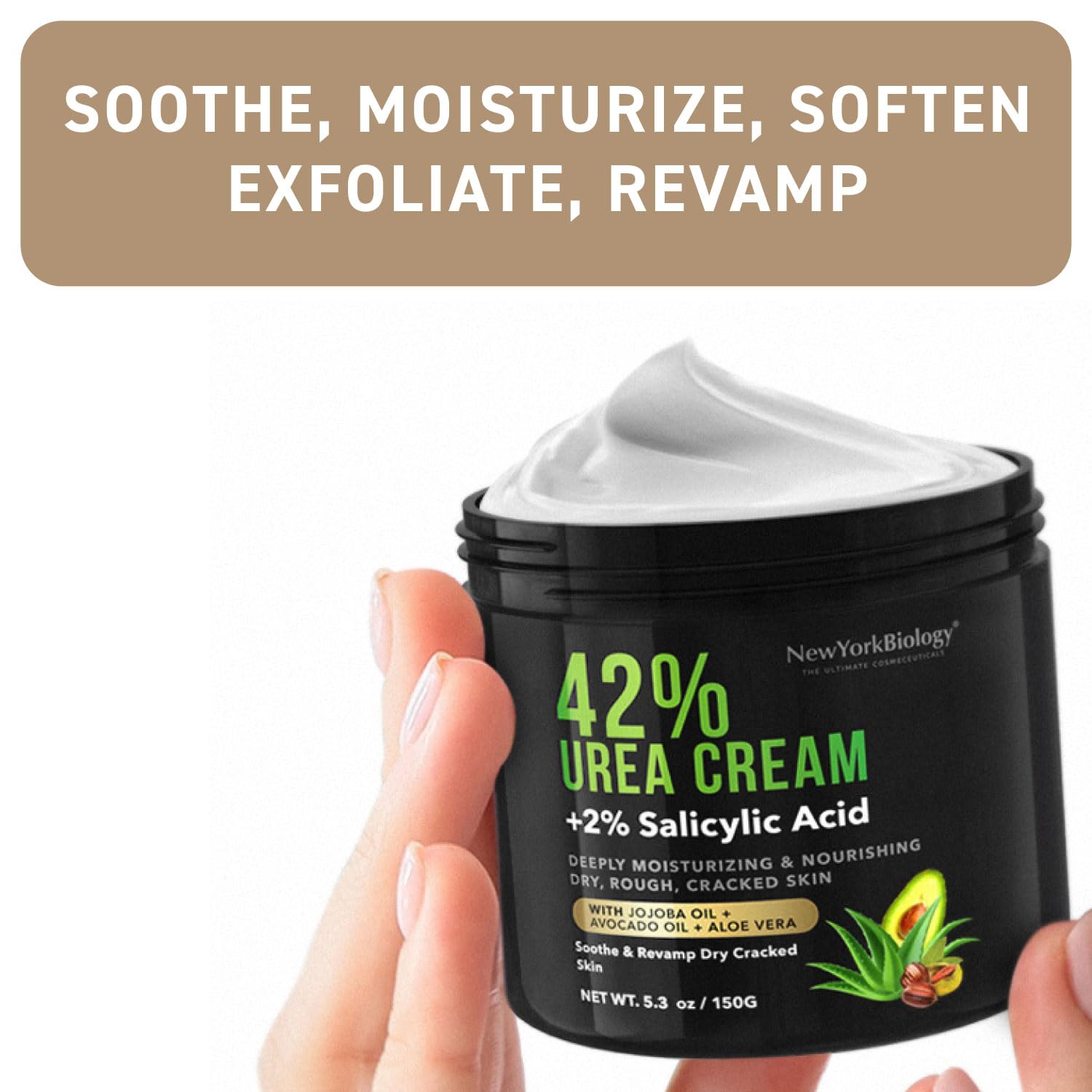 New York Biology 42% Urea Cream with 2% Salicylic Acid - Moisturizing Urea Foot Cream