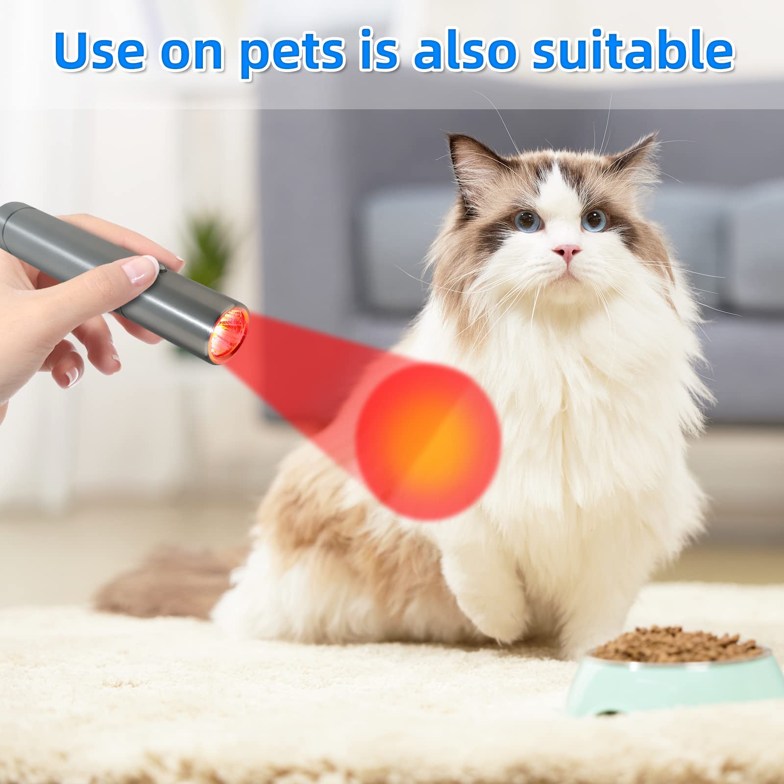 TherapSky Red Light Therapy Device w/Built-in Battery, Infrared Red Light Therapy Wand